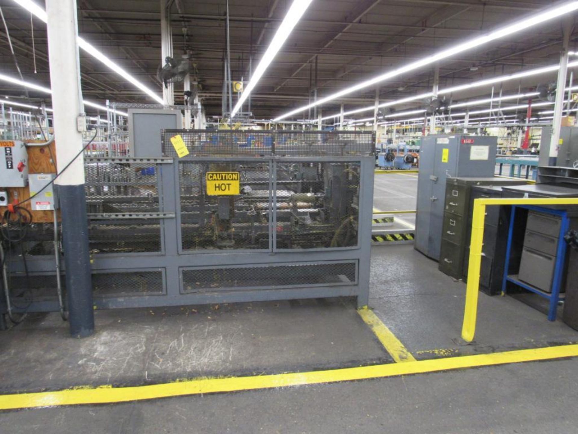 LOT: Stone Packaging Line #C including: (1) 19 in. x 8 ft. Roller Conveyor Table (1) 24 in. x 21 ft.