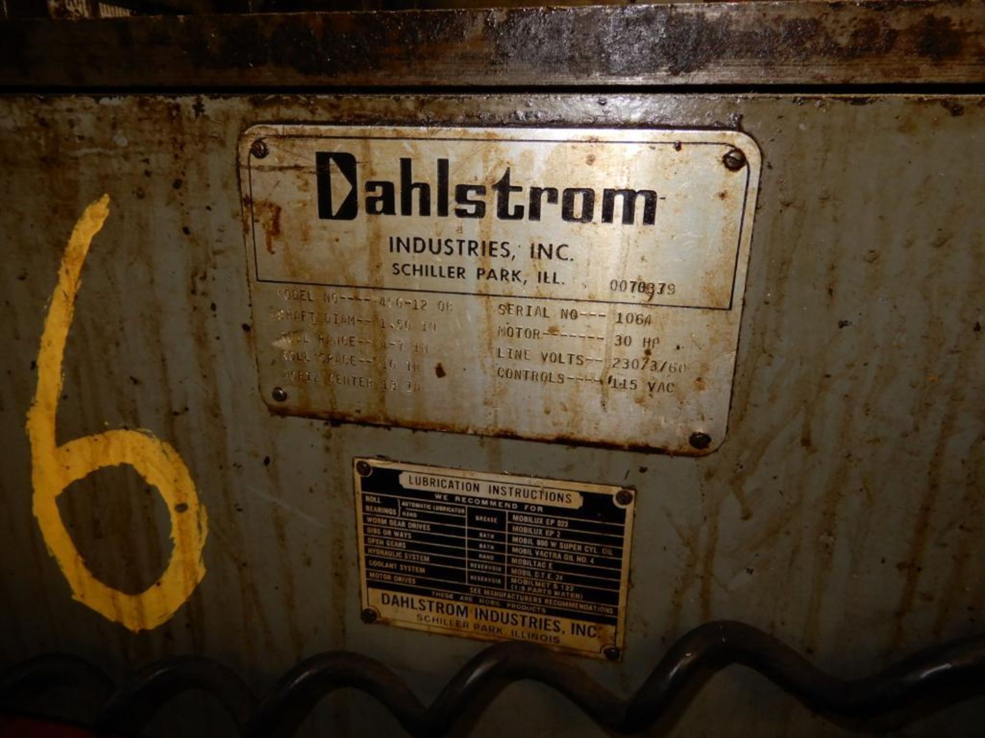 Dahlstrom 16-Stand Roll Former Model 400-12 OB, S/N 1064, 1.5 in. Shaft Dia., 10 in. Roll Space, 13 - Image 2 of 4