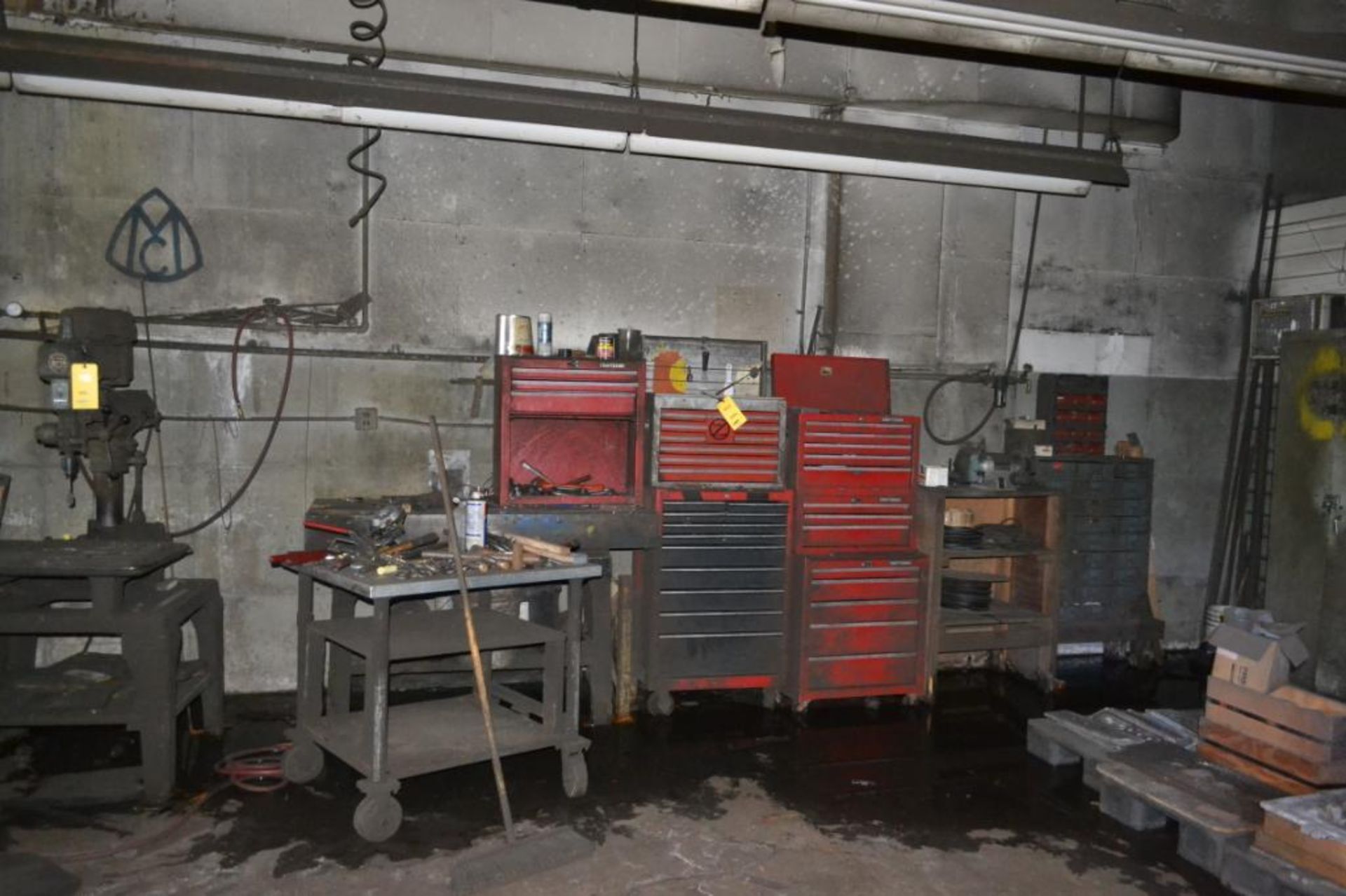 LOT: Remaining Contents of Basement Room including Tool Boxes, Hand Tools, Steel Horses, Furniture - Image 2 of 2