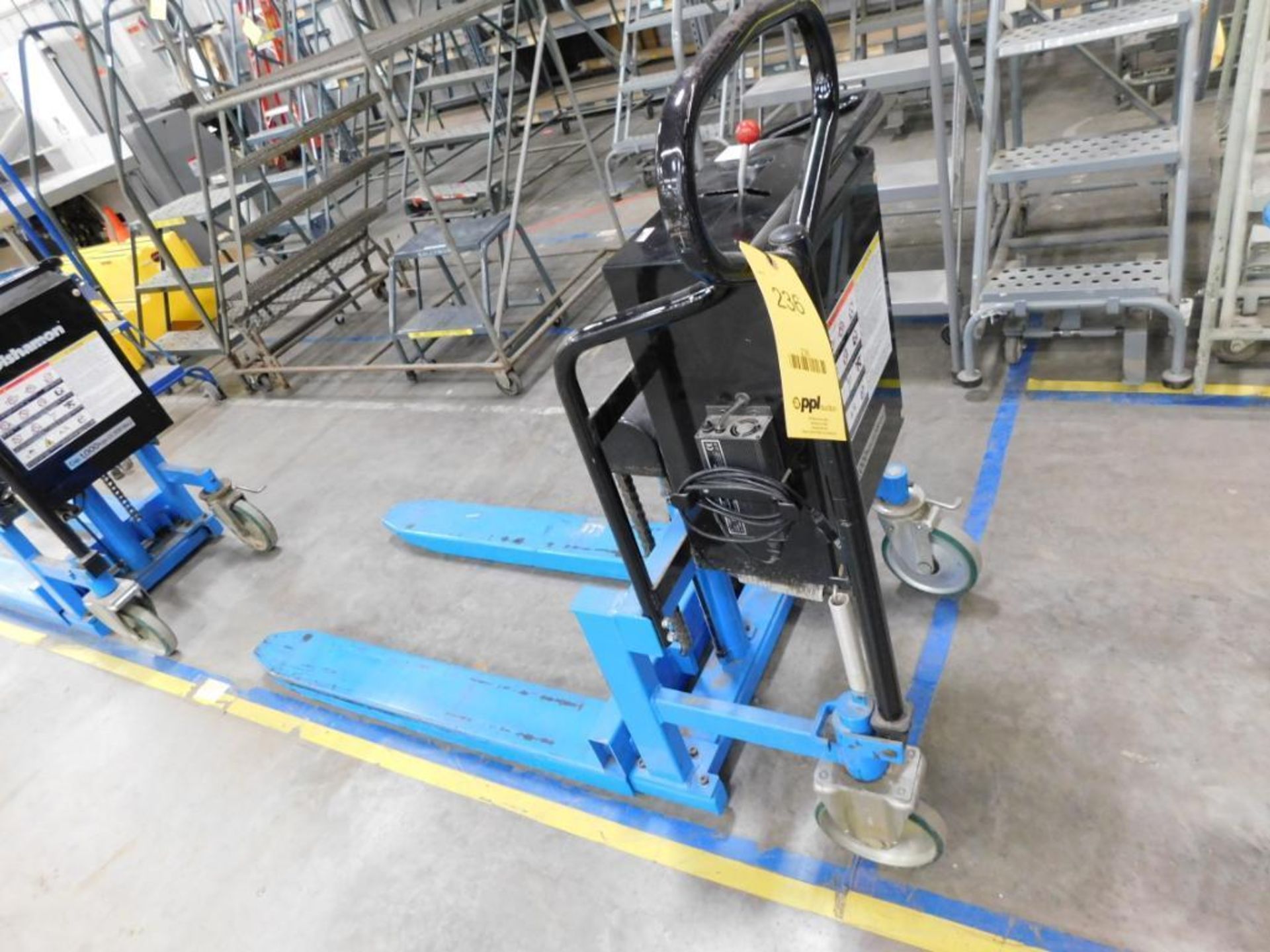 2200 lb. Electric/Hydraulic Scissor Style Pallet Jack, with Charger (Building #2) - Image 2 of 2