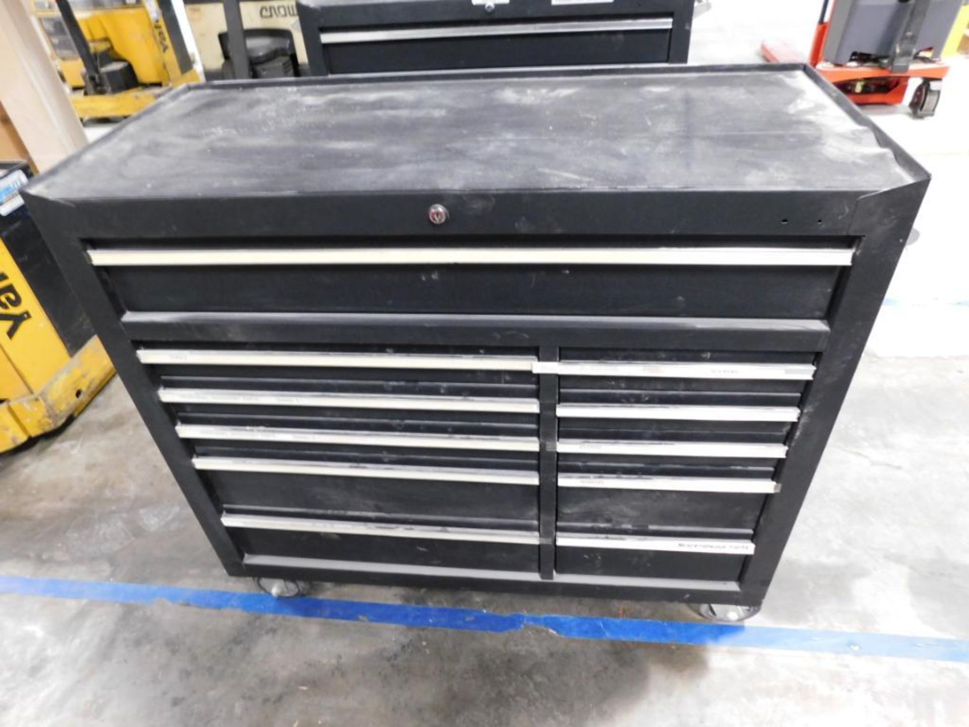 LOT: 11-Drawer Rolling Tool Chest, with Contents of Heidelberg Press Replacement Parts (Building #1) - Image 2 of 2