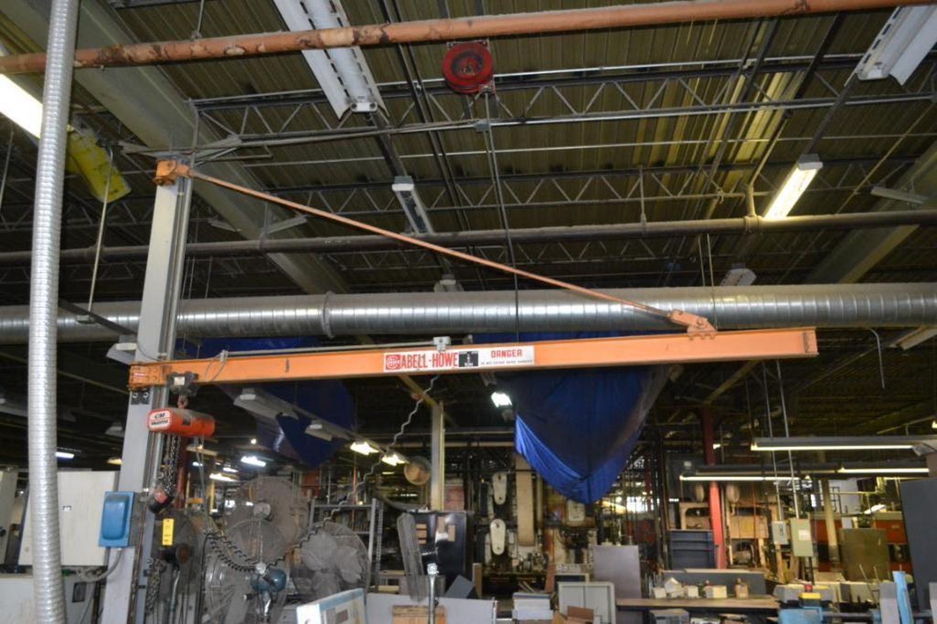 1/2 Ton Jib Crane Beam, with CM ValuStar 1/4 Ton Hoist