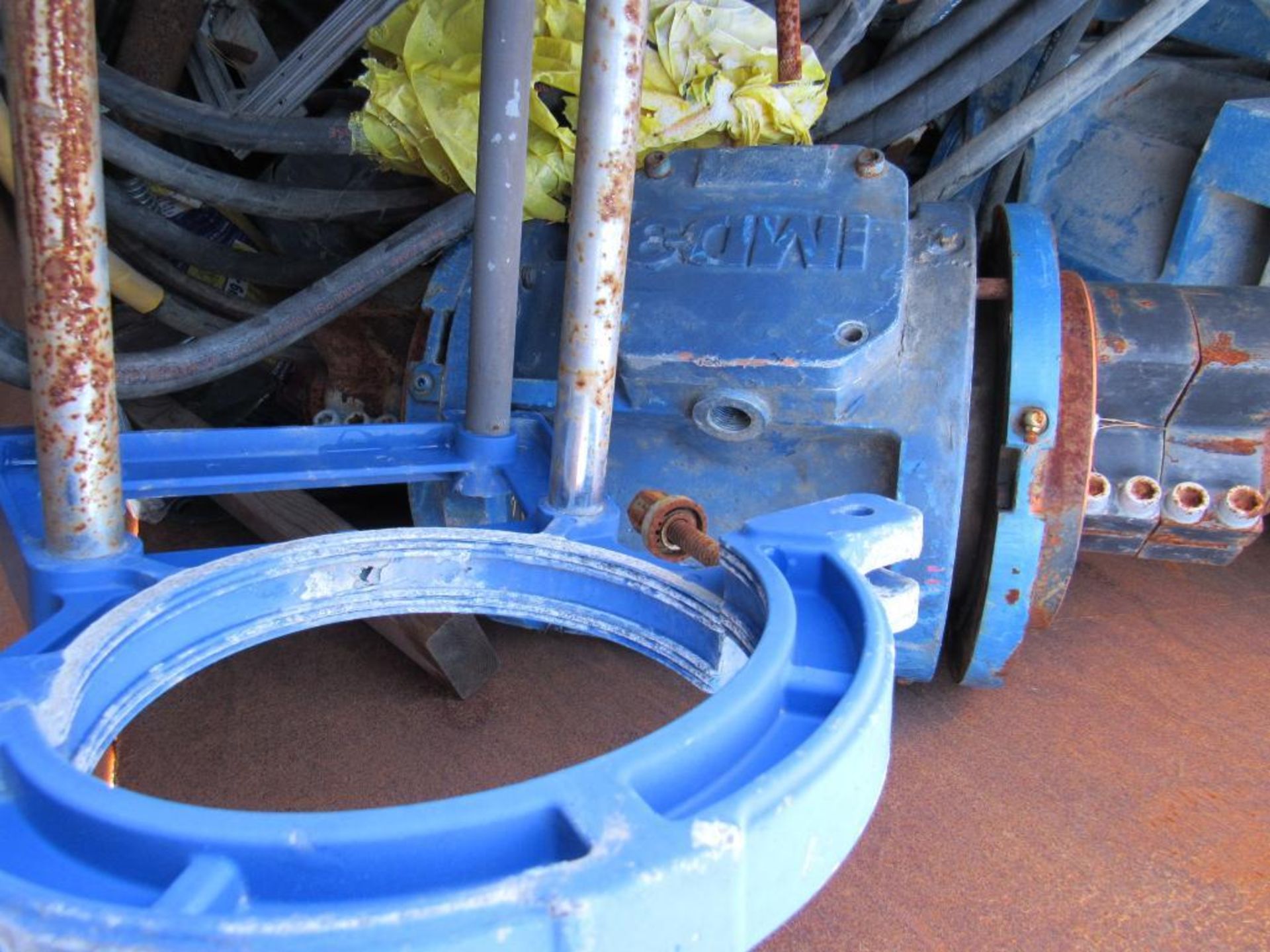 Metal Container with Assorted Motors, Valves, Screens, Cables, Pumps, and Misc. - Image 6 of 8