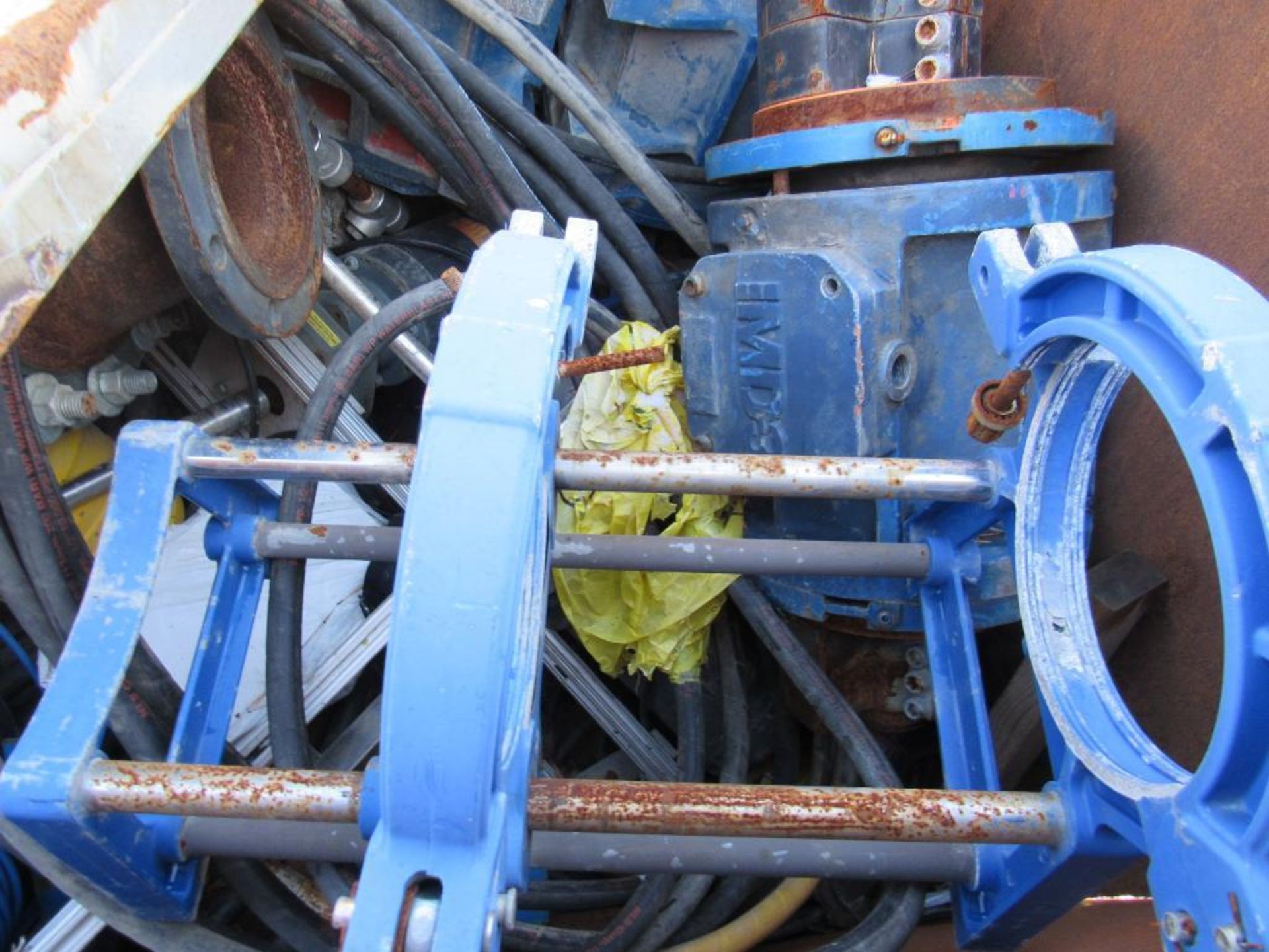 Metal Container with Assorted Motors, Valves, Screens, Cables, Pumps, and Misc. - Image 5 of 8