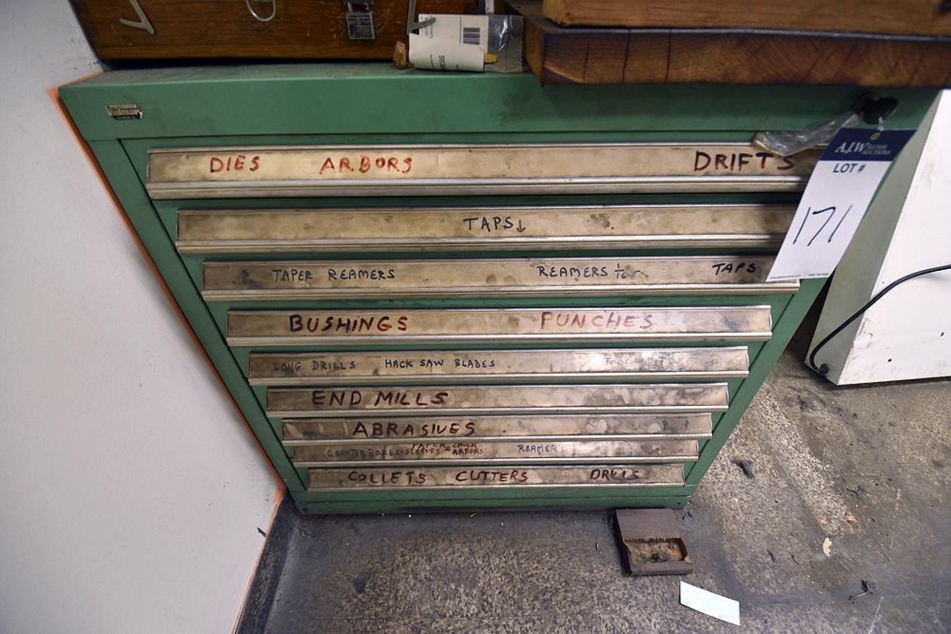 LOT: Vidmar 9-Drawer Machinist Chest w/Contents (Dies, Taps, Punches, Etc.) - Image 2 of 11