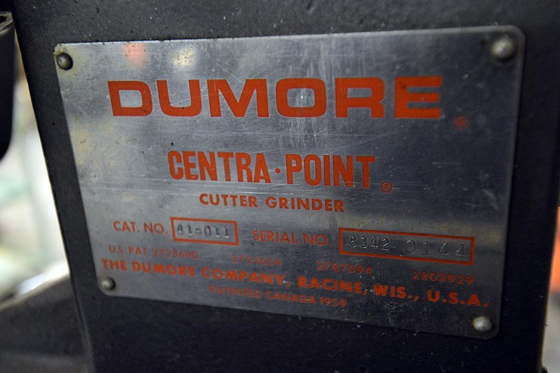 Dumore Centra Point Cutter Grinder. Model No 41-011. s/n 83420144. - Image 5 of 5