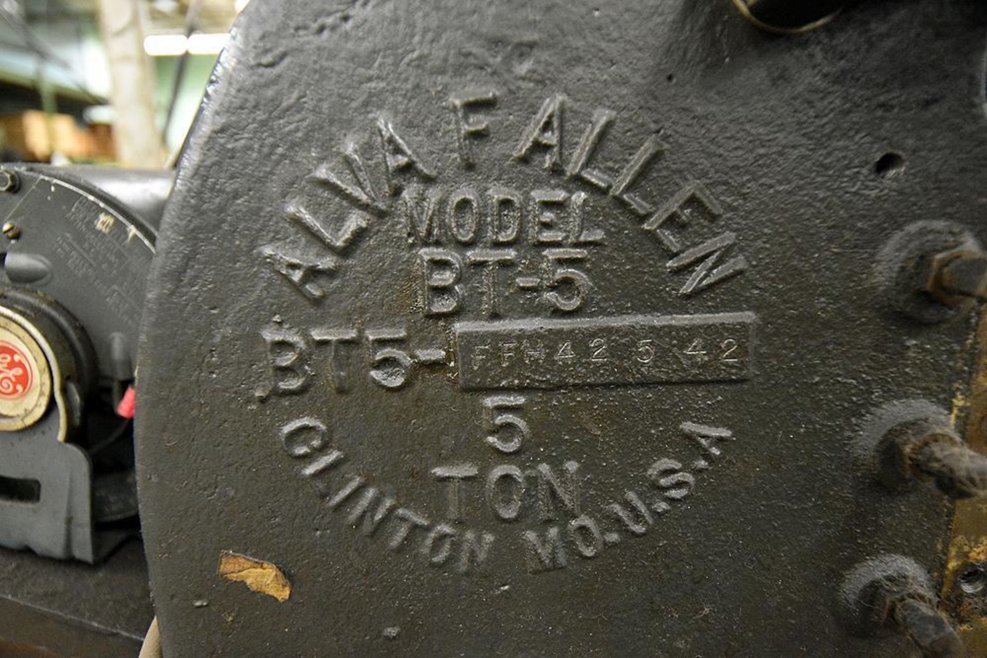 Alva Fallen 5 Ton Press. Model BT-5. s/n FFH42542 - Image 4 of 5