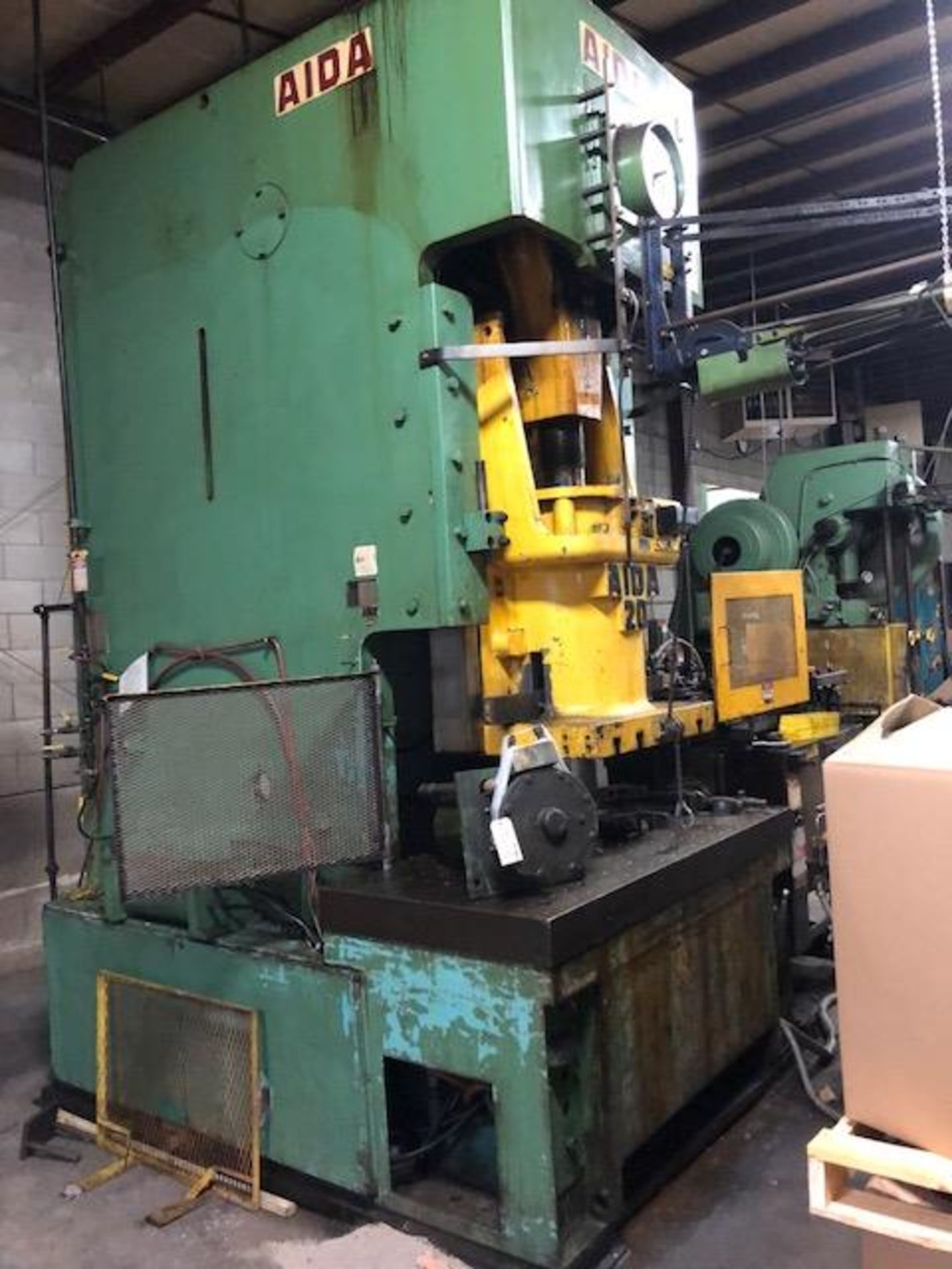 220 TON AIDA #C1-20 (2) PRESS, 9.8” STROKE, 17.7” DIE HEIGHT 4.3”ADJ, 35 SPM, 69.6 X 33” BED