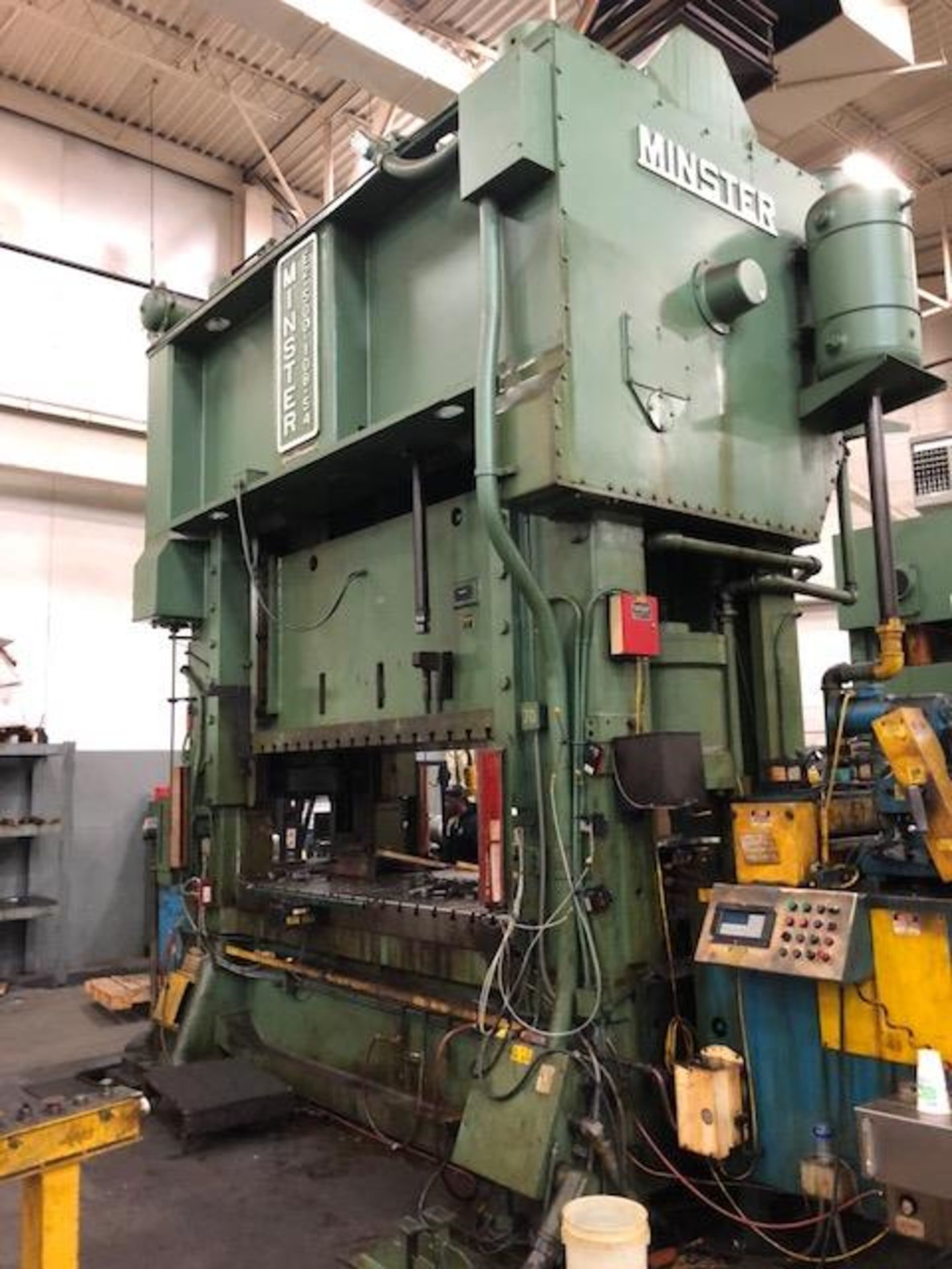 500 TON MINSTER #E2-500-108-54 SS PRESS, S/N 25994 14” STROKE, 32” SH ...