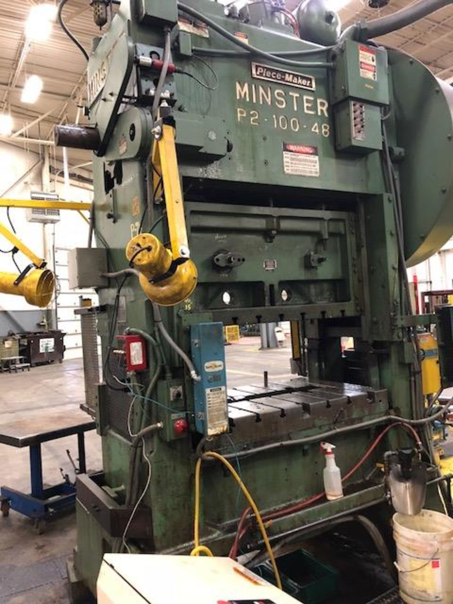 100 TON MIINSTER #P2-100-48 SS PRESS S/N 20822 4” STROKE, 20 ”SH, 3.5”ADJ, 80 - 160 SPM, 48 X 31”