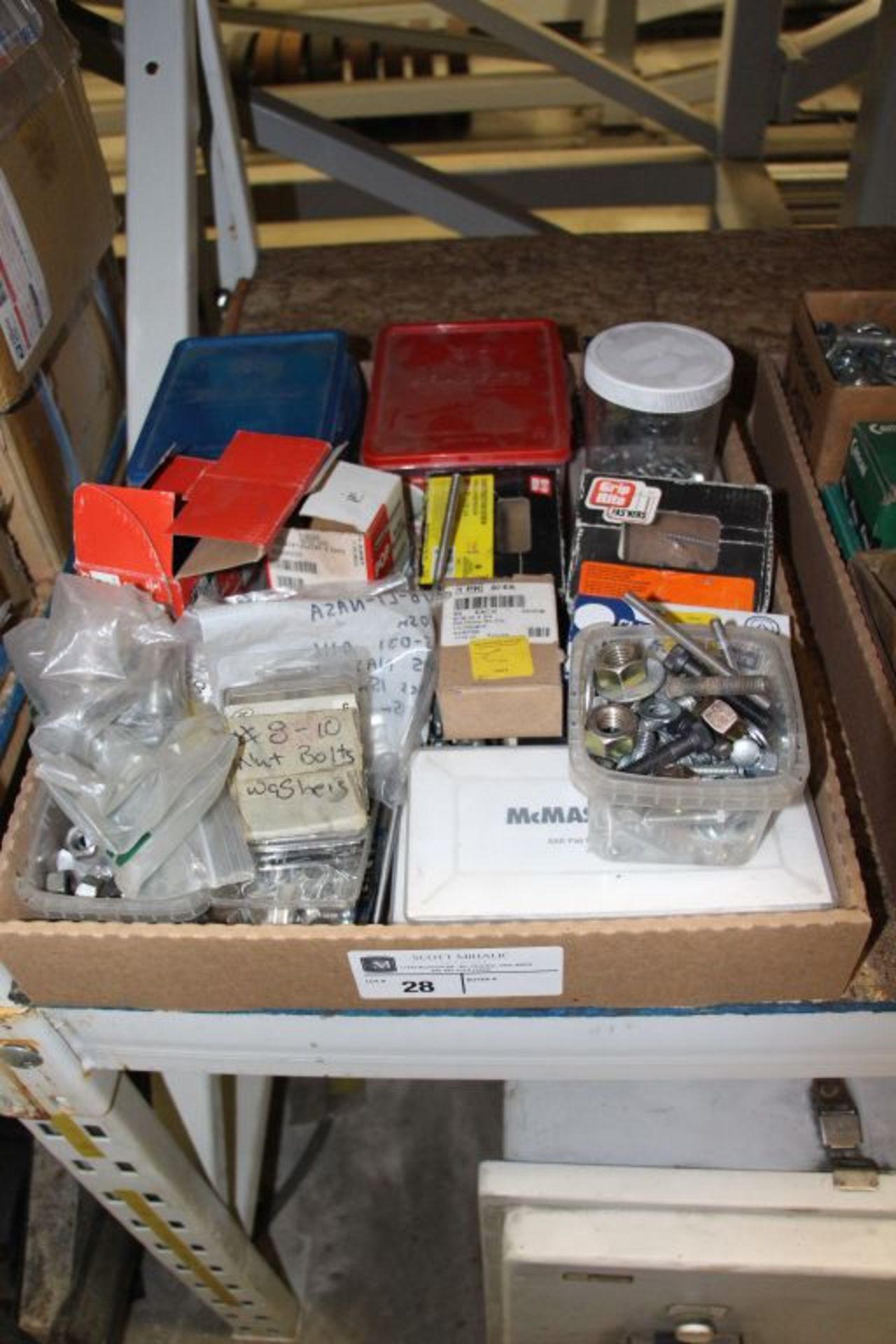 assortment of hardware, bolts, nuts and misc.