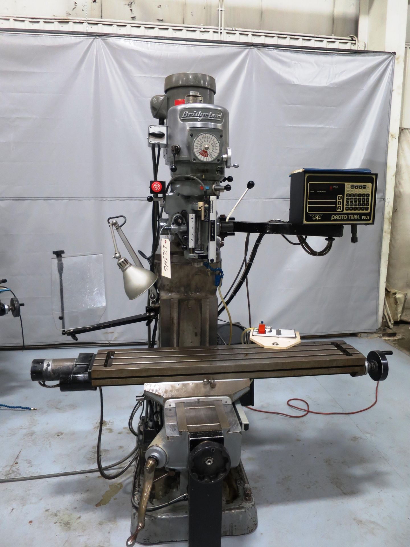 48"x9" 1.5 HP Bridgeport Milling Machine w/Proto Trak Plus 2 Axis Control, S/N BR173868,