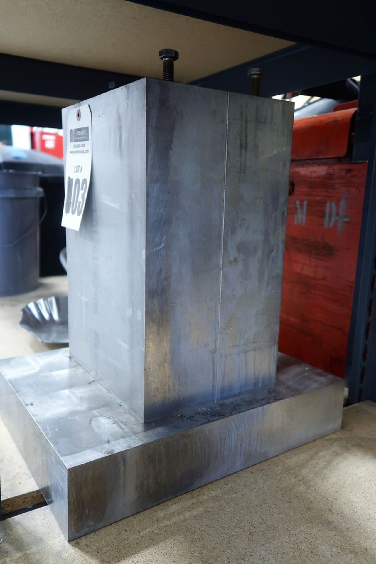 Aluminum Tombstone used to Secure Vice while machining with 5-Axis Table - Image 2 of 3