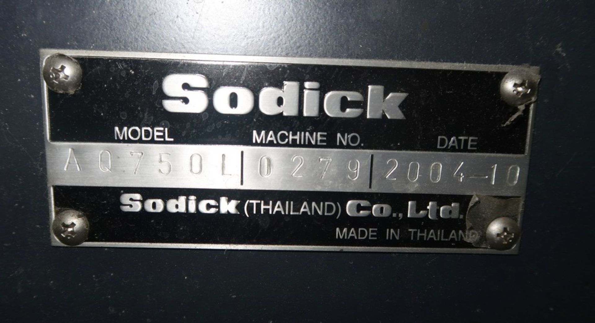 Sodick AQ750LH 4-Axis CNC Wire Cut EDM, S/N 0279, New 2005 - Image 6 of 25