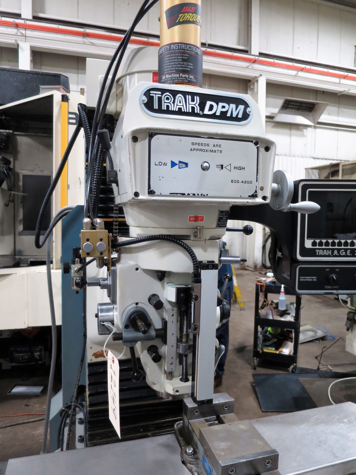 Trak DPM 3-Axis Bed CNC Type Vertical Tool room Milling Machine, S/N 00-5197, New 2000 - Image 3 of 9