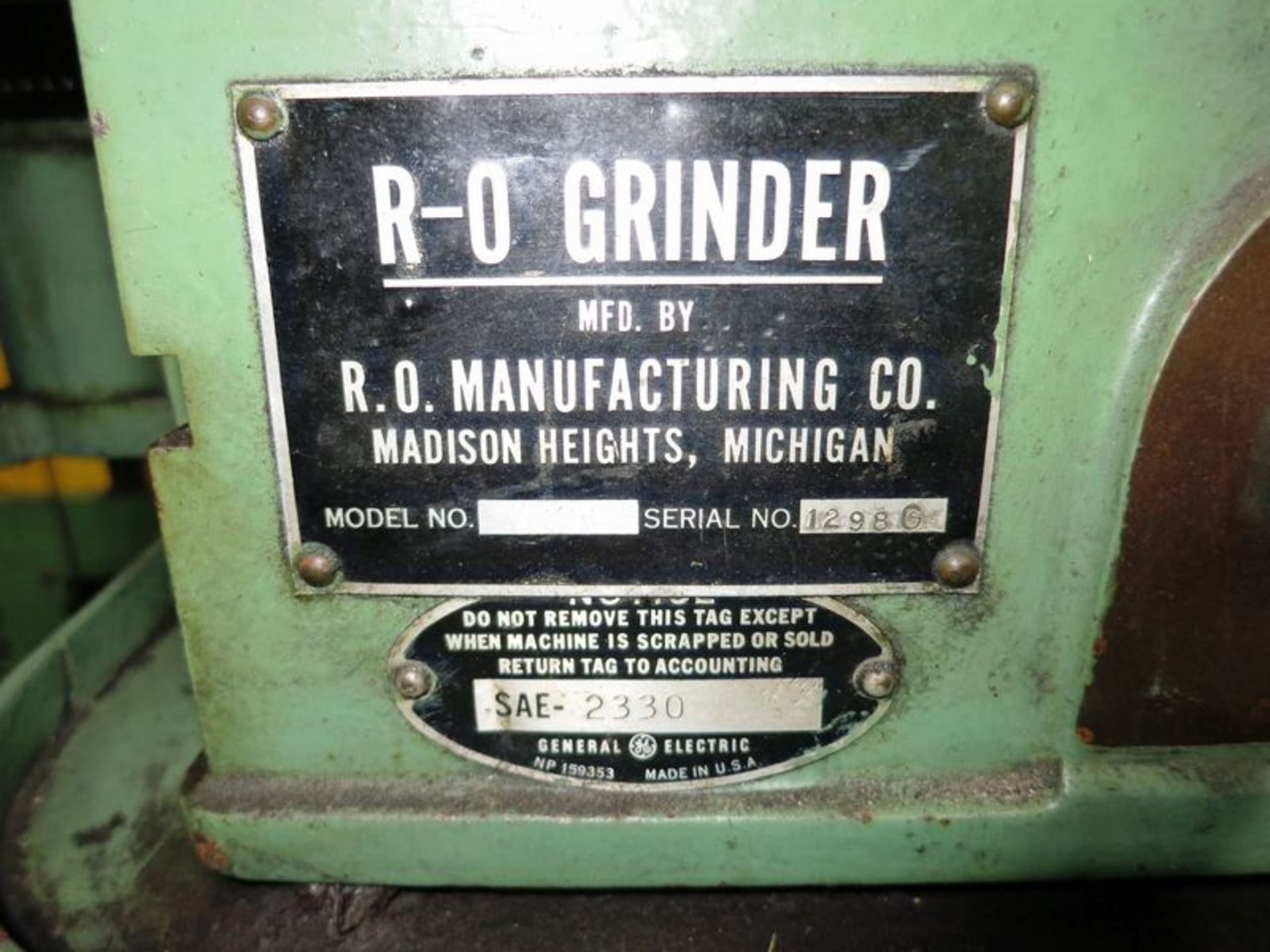 Seneca Falls Royal Oak Form Relief Grinder, S/N 1298G Specifications, Max. Collet Capacity; 2-1/ - Image 4 of 7