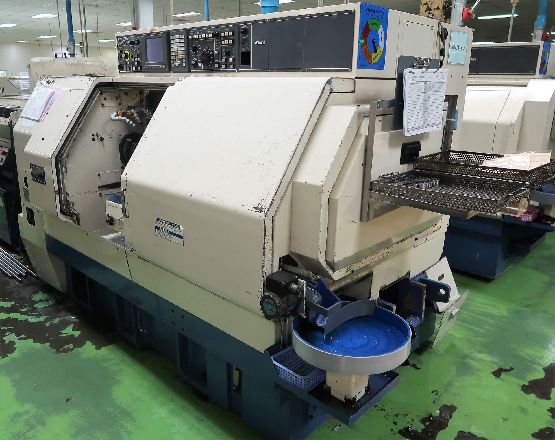 Miyano BNJ-42S, 2 Spindle, 2 Turrets, Live Tools, C-Axis, S/N BN80388S, New 2005, Miyano BNJ-42S,
