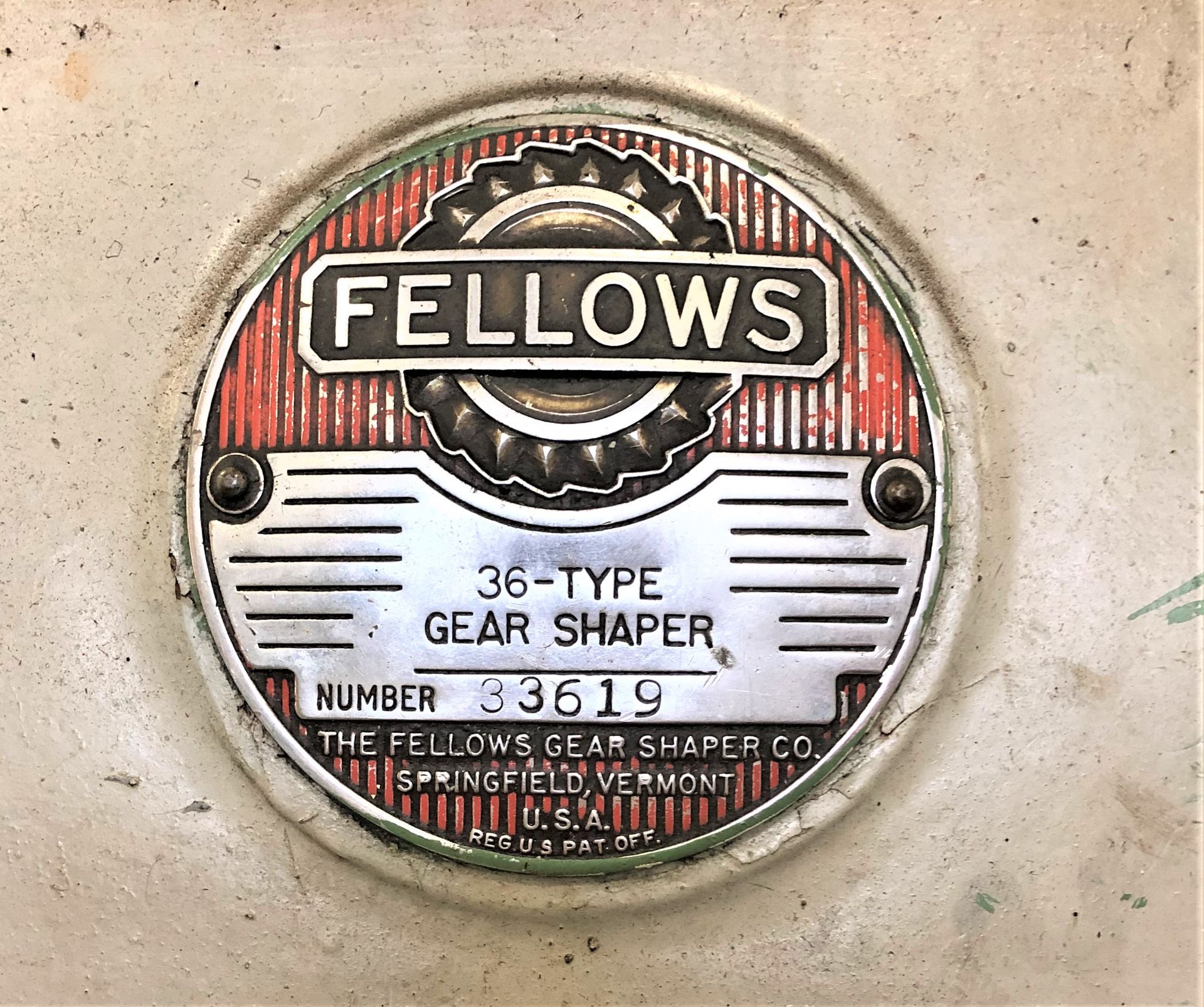 36" Fellows Model 36-6 Vertical Gear Shaper, S/N 33619 Specifications, One (1) - Model No. 36-6 - Image 6 of 7