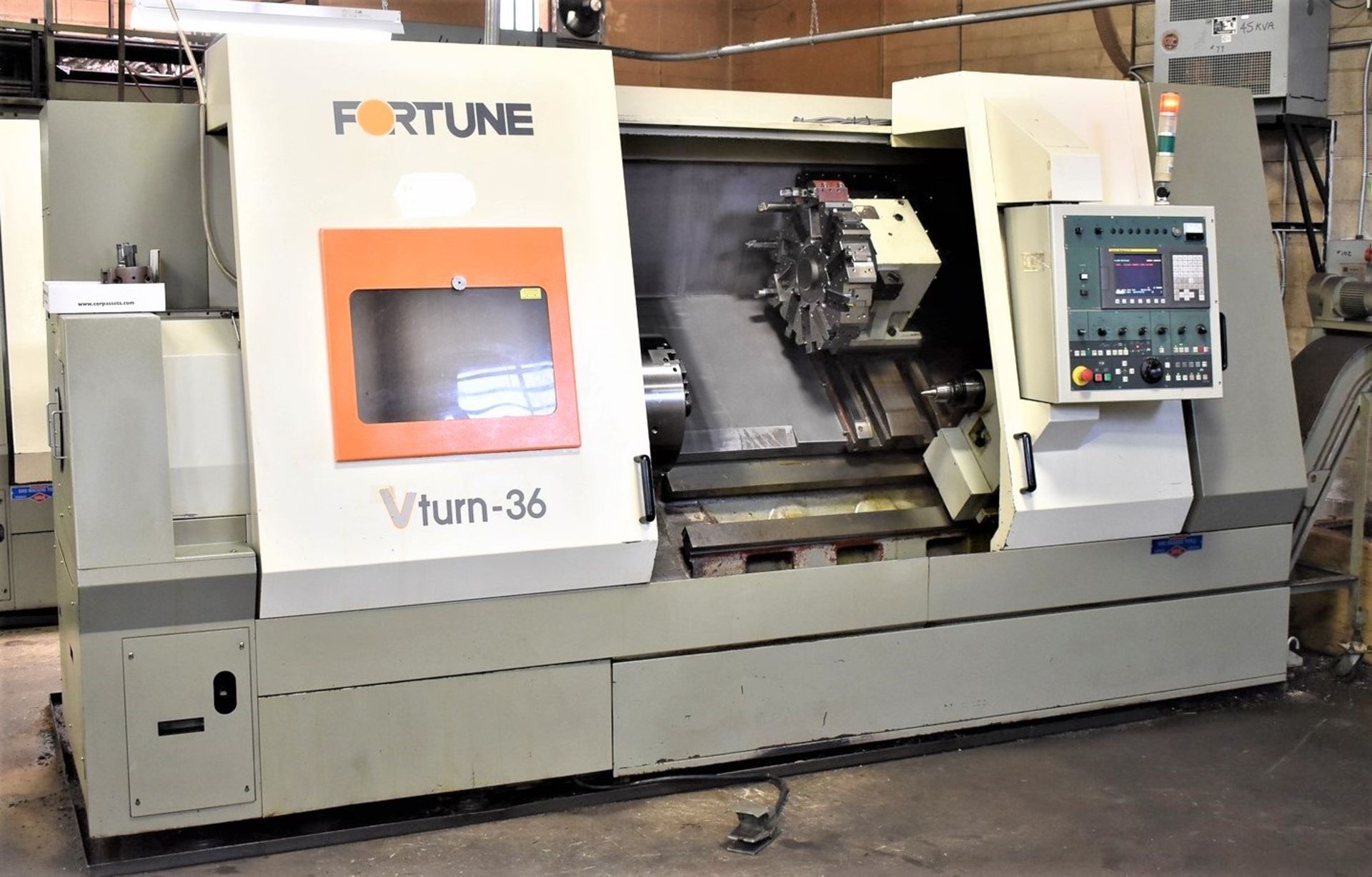 21.65"x35" Victor (Fortune) Model VTurn-36 2-Axis CNC Turning Center Lathe, S/N MD-1636, New 2007 - Image 10 of 10