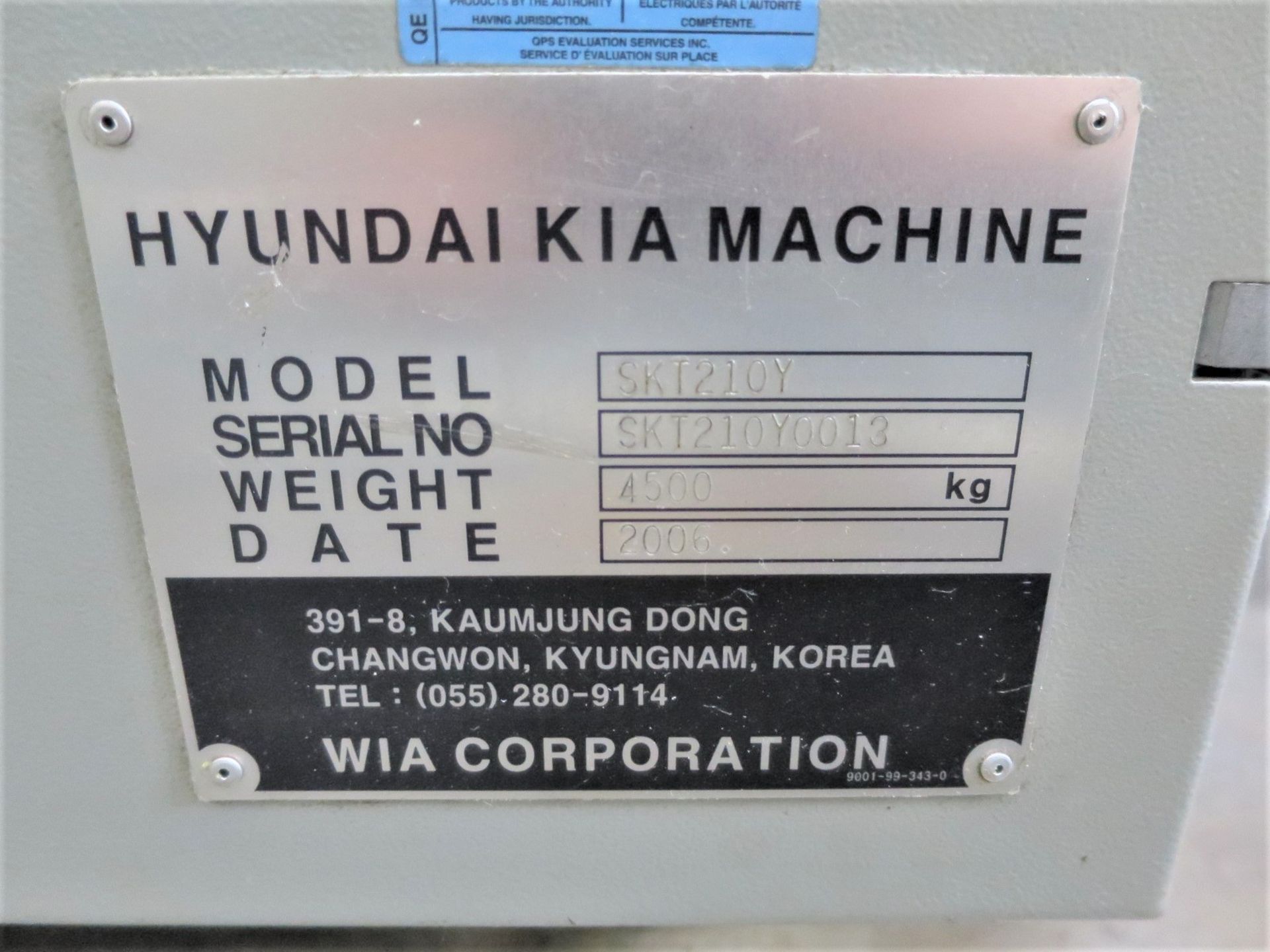 Hyundai-Kia SKT-210Y CNC Lathe W/Milling & Y-Axis, New 2006 - Image 10 of 11