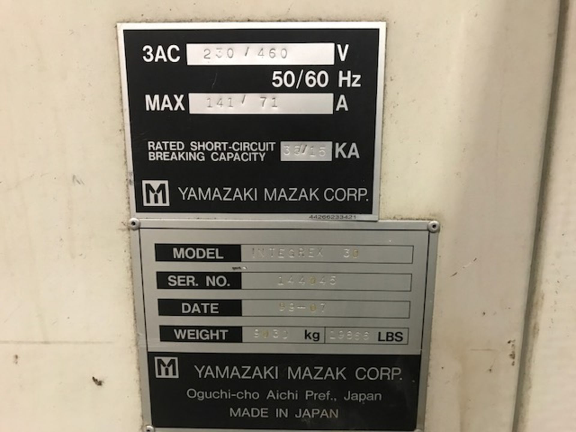 SOLD* SOLD* SOLD Mazak Integrex 30Y/1000 CNC Lathe, S/N 144045, New 1999 - Image 10 of 10