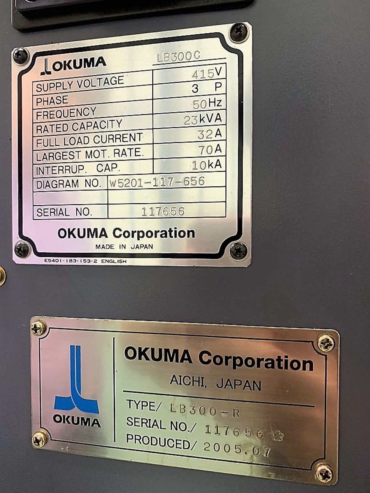 Okuma LB300C 2-Axis CNC Lathe, S/N 117656, New 2005 - Image 9 of 9