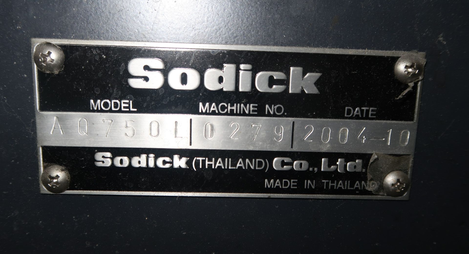 Sodick AW750L 4-Axis CNC wire Cut EDM, New 2005 - Image 10 of 12