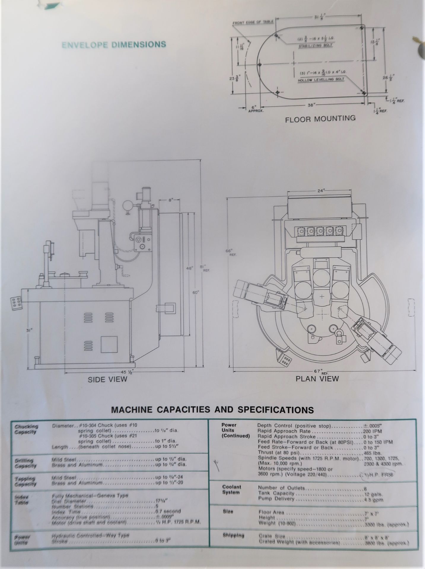 MSO Davenport 5-Spindle Multiple Secondary Operation Rotary Transfer Machine, S/N 9531538,New 1995 - Image 7 of 8