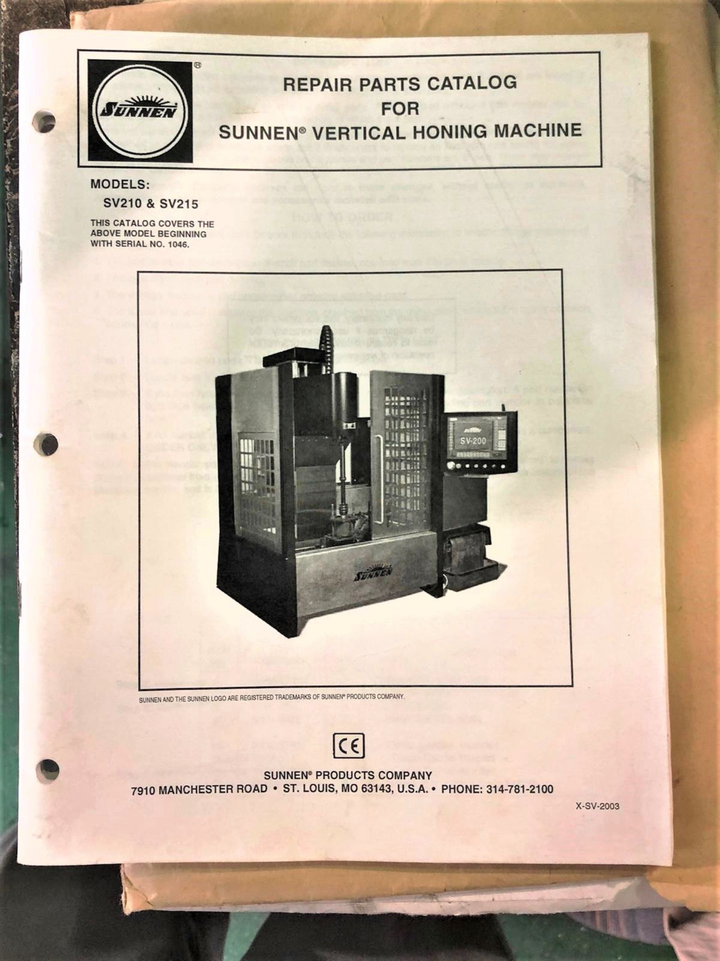 Sunnen SV-210 Precision CNC Vertical Honing Machine, S/N 1E1-1051, New 2006 - Image 8 of 10