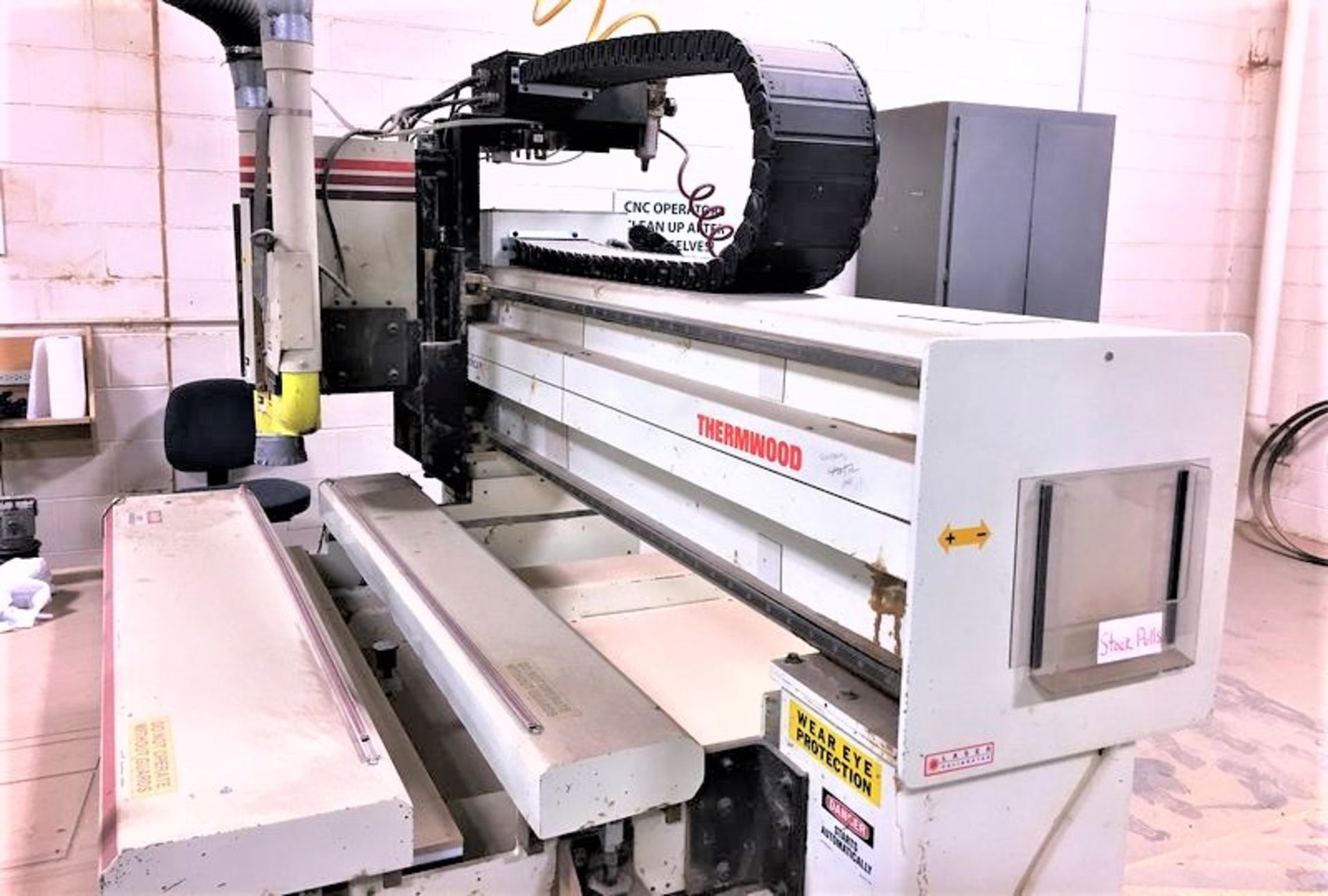 Thermwood C-53 Fixed Table 3-Axis CNC Router w/Roller Hold Down, S/N C5308400297, New 1997 - Image 7 of 12