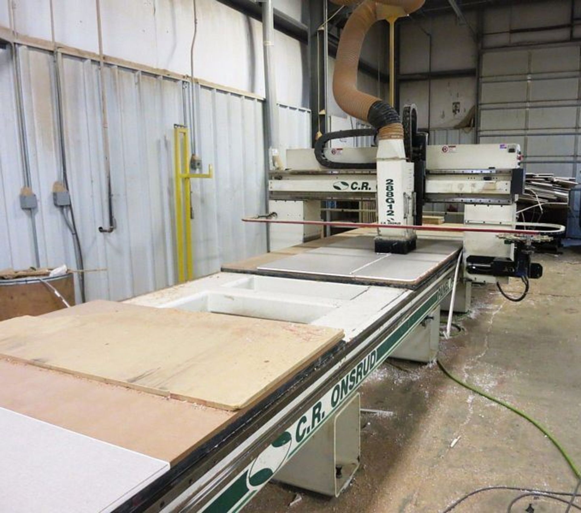 31.5'x5' C.R. Onsrud Mdl 288G12 Panel Pro 3-Axis CNC Moving Gantry Router, S/N 884040, New 2004