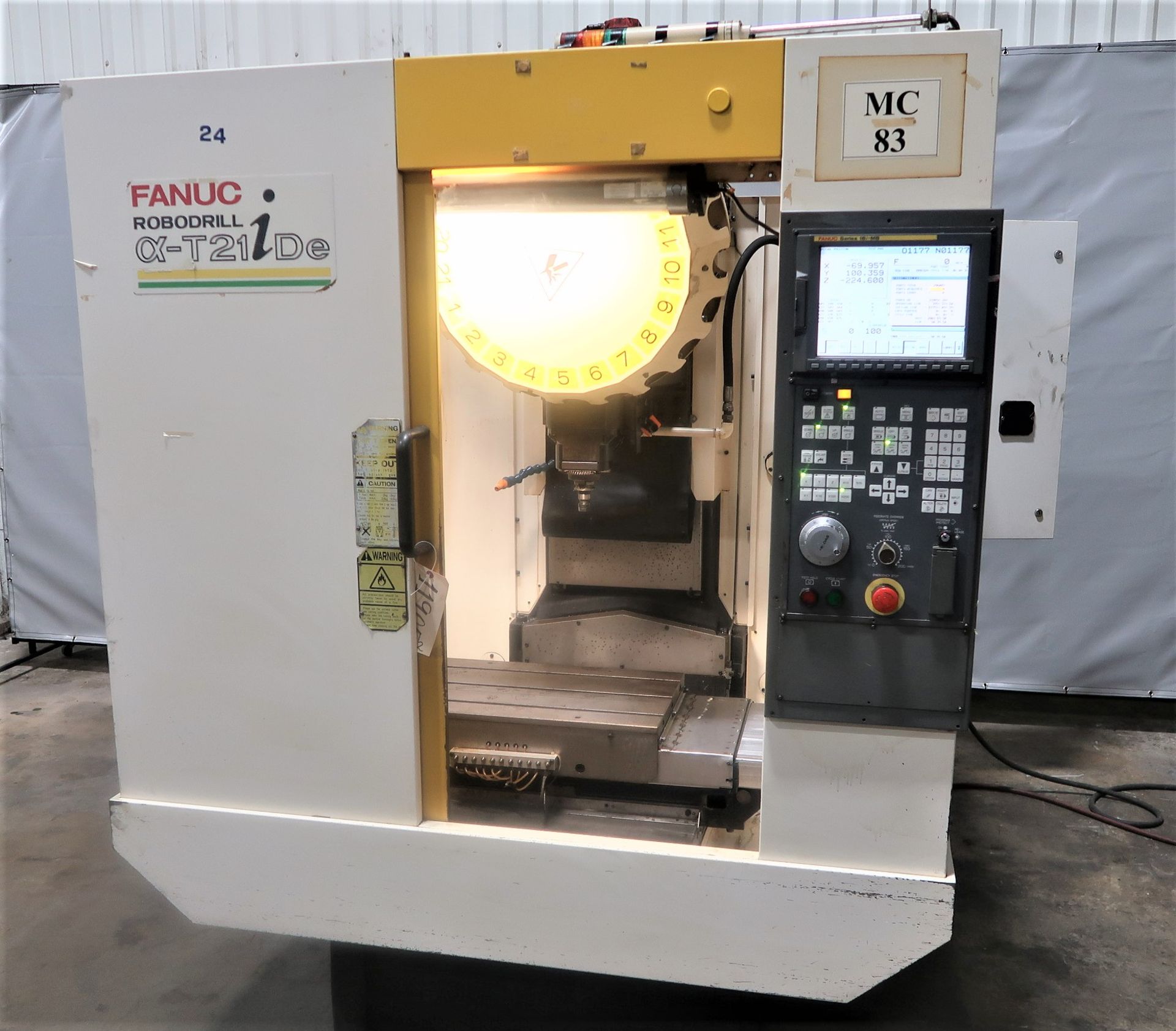 Fanuc Robodrill Alpha T21iDE 3 Axis Vertical High Speed Drill Tap Machining Center, S/N PO48UR399