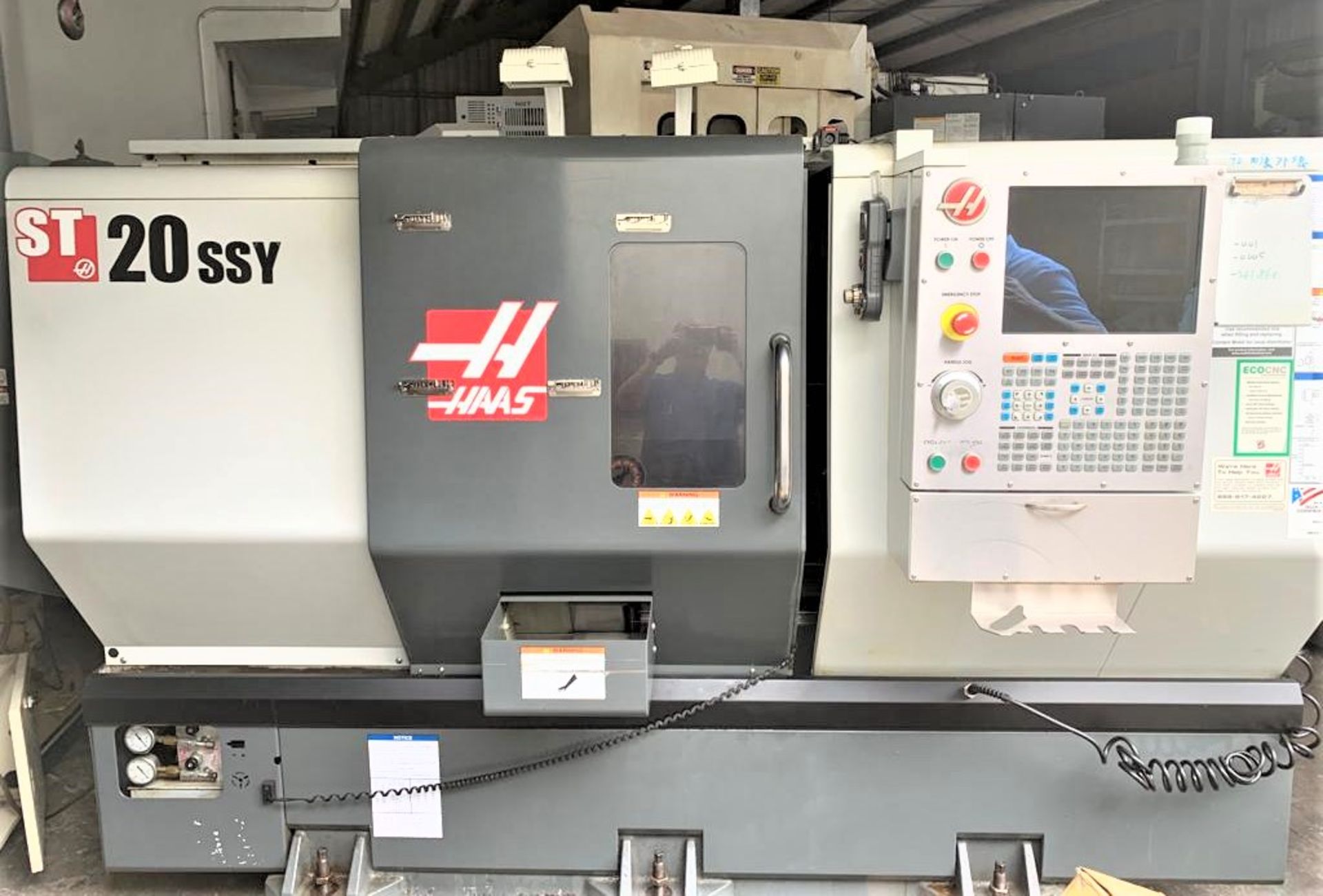 Haas ST20SSy CNC Turning Center W/Live Tooling & Y-Axis, S/N 3089609, New 2011
