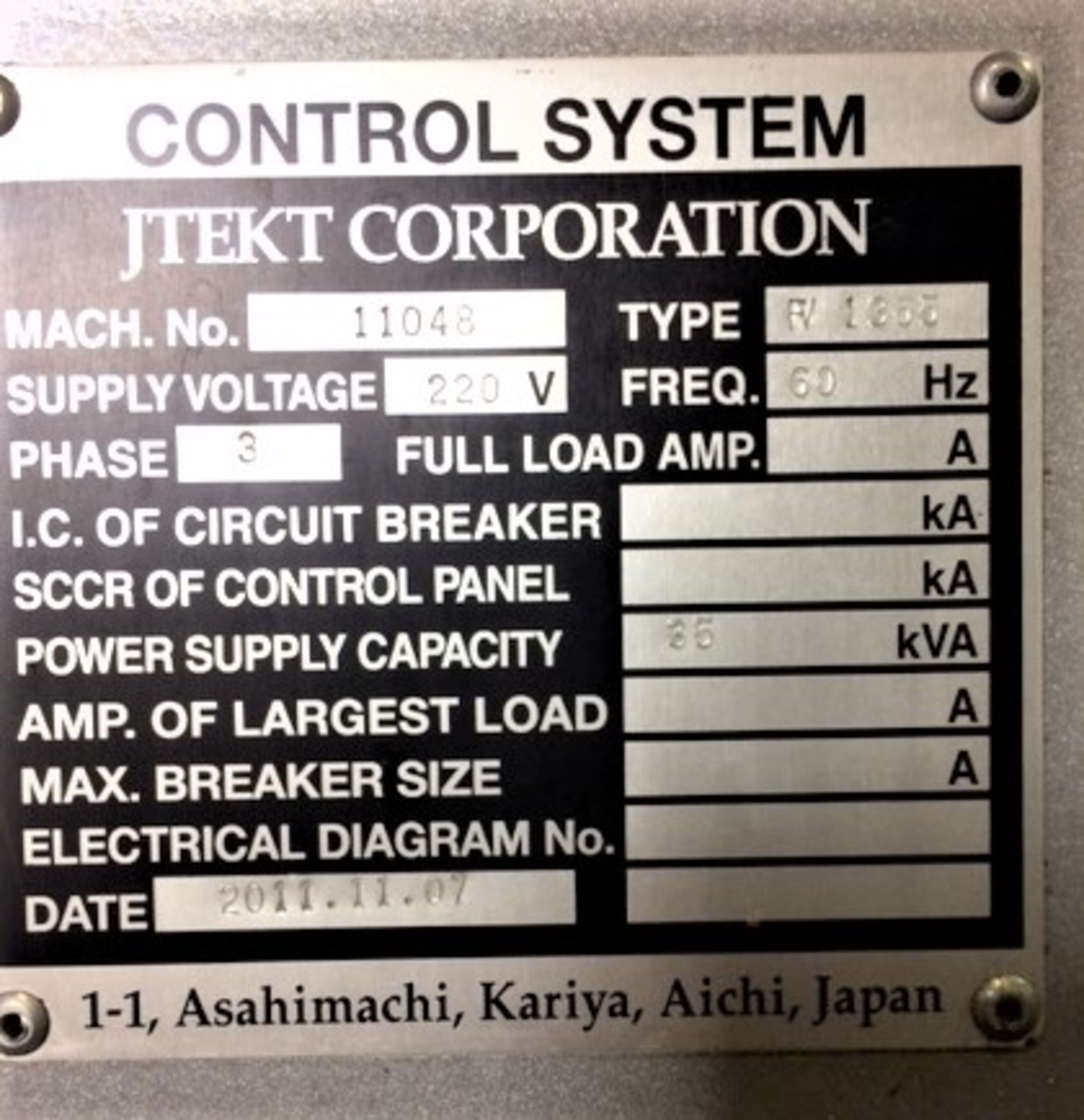 Toyoda FV-1365 CNC Vertical Machining Center, S/N 11048, New 2011 - Image 4 of 7