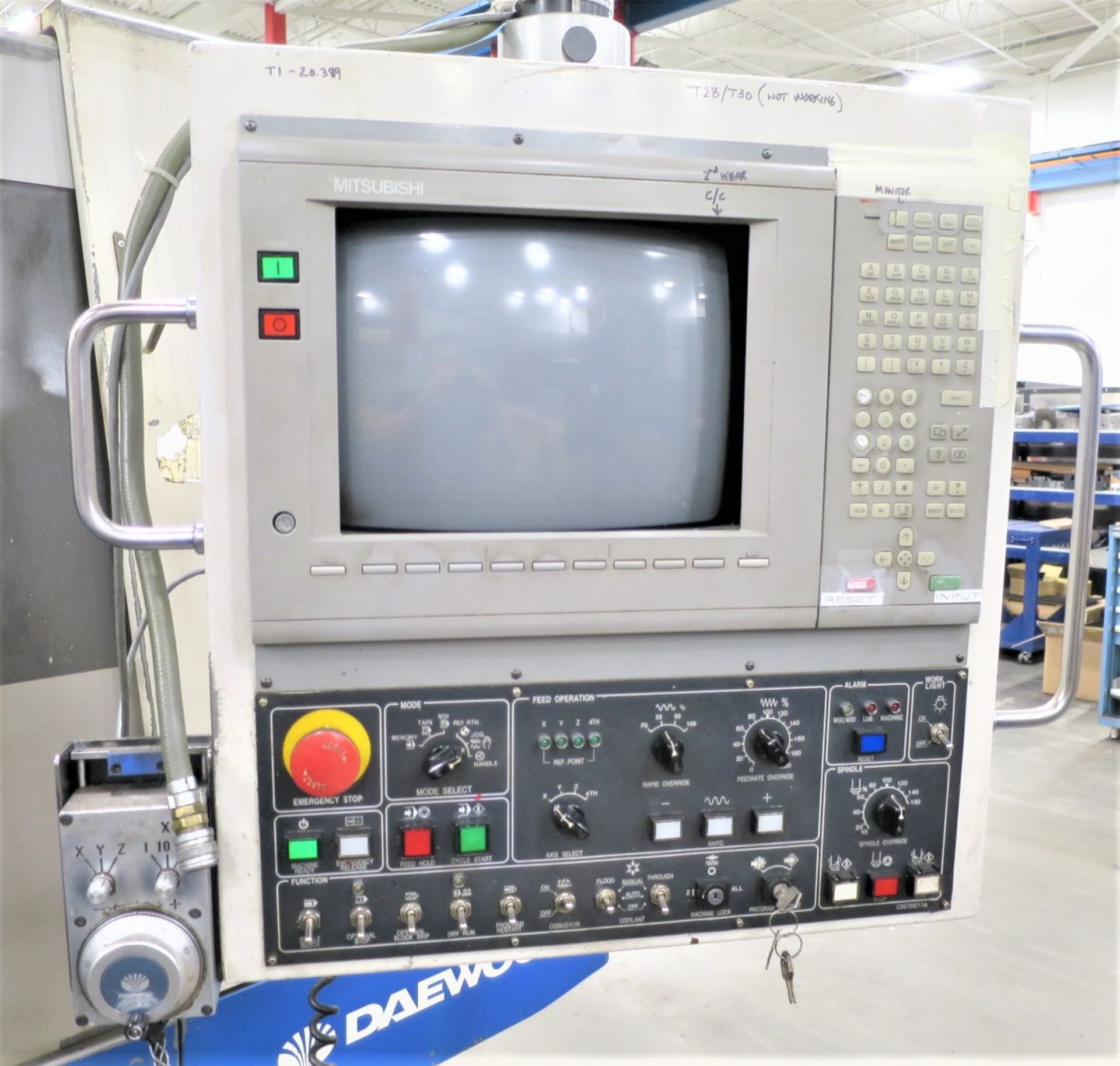 Daewoo DMV-650 3-Axis 50 Taper CNC Vertical Machining Center, S/N AV6S0007, New 1997 - Image 2 of 12