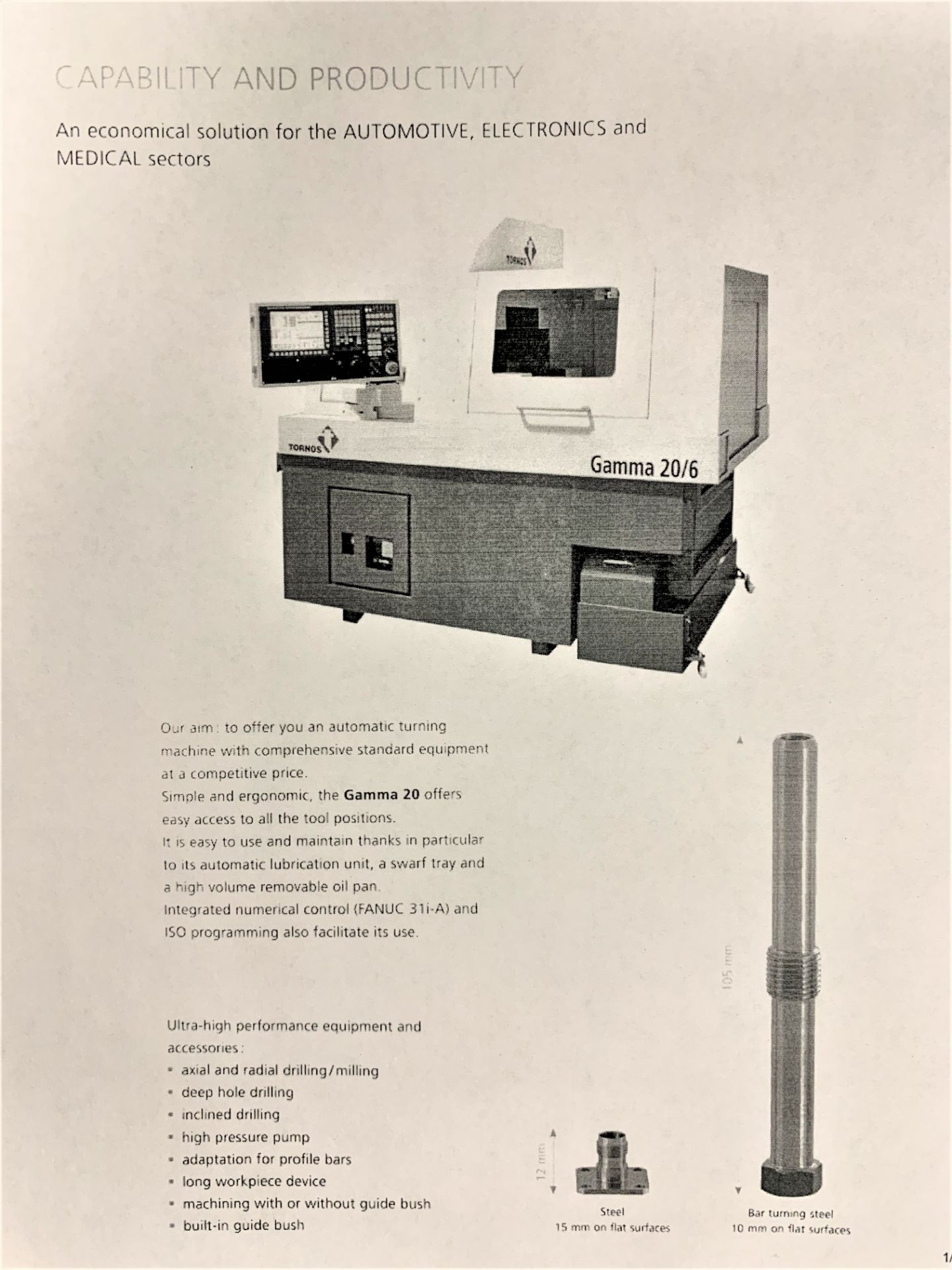 Tsugami S206/Tornos Gamma 20/6 6-Axis CNC Swiss Type Automatic, S/N 20620531, New 2011 - Image 19 of 21