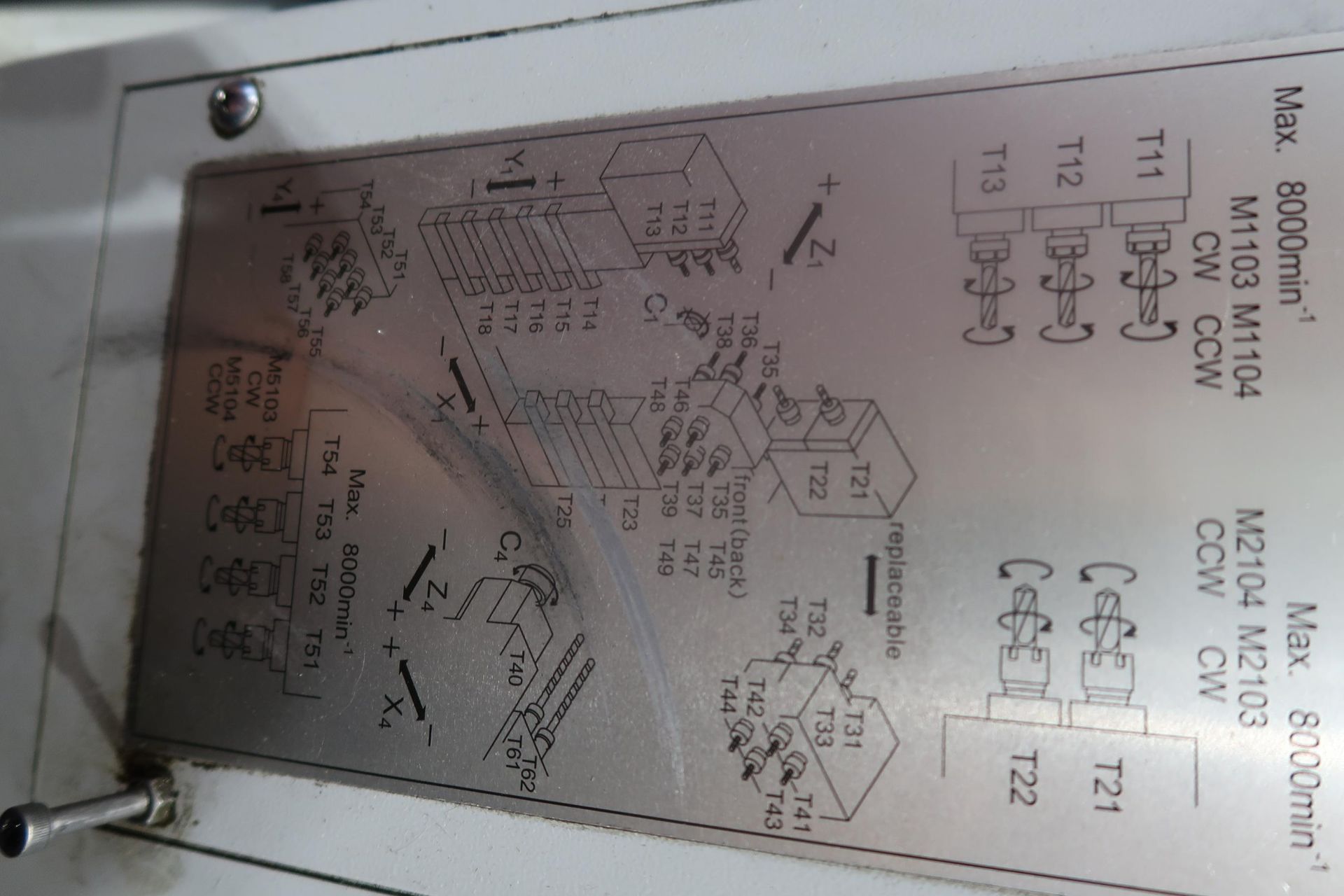 Tsugami S206/Tornos Gamma 20/6 6-Axis CNC Swiss Type Automatic, S/N 20620531, New 2011 - Image 9 of 21