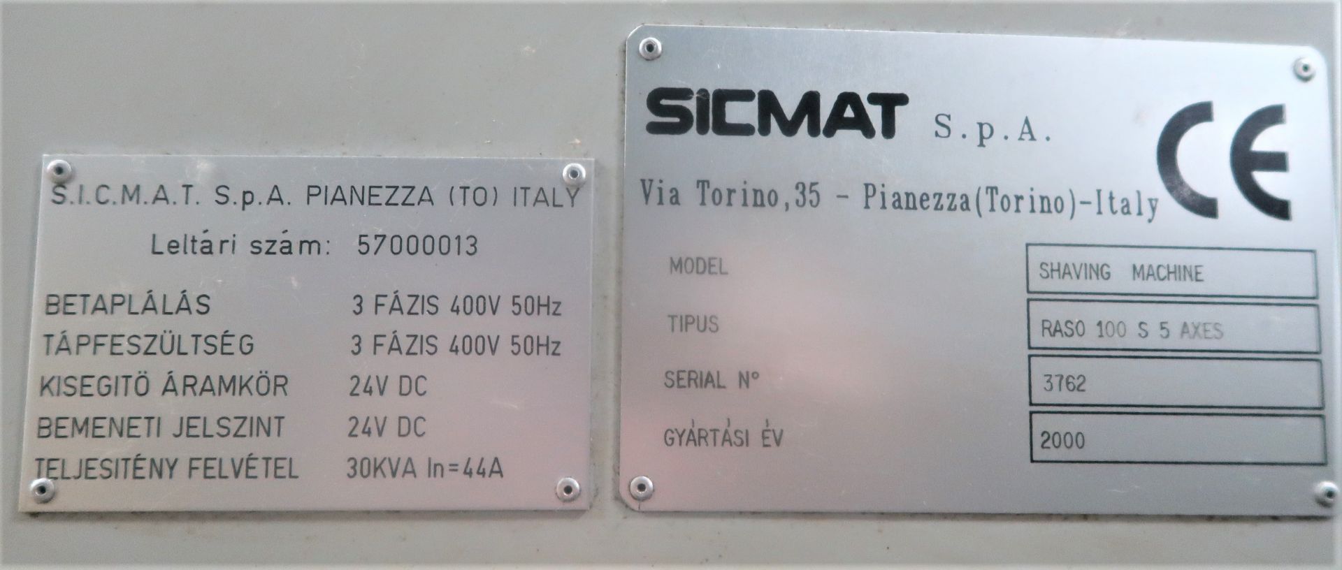 SICMAT RASO 100S CNC GEAR SHAVER - Image 9 of 12