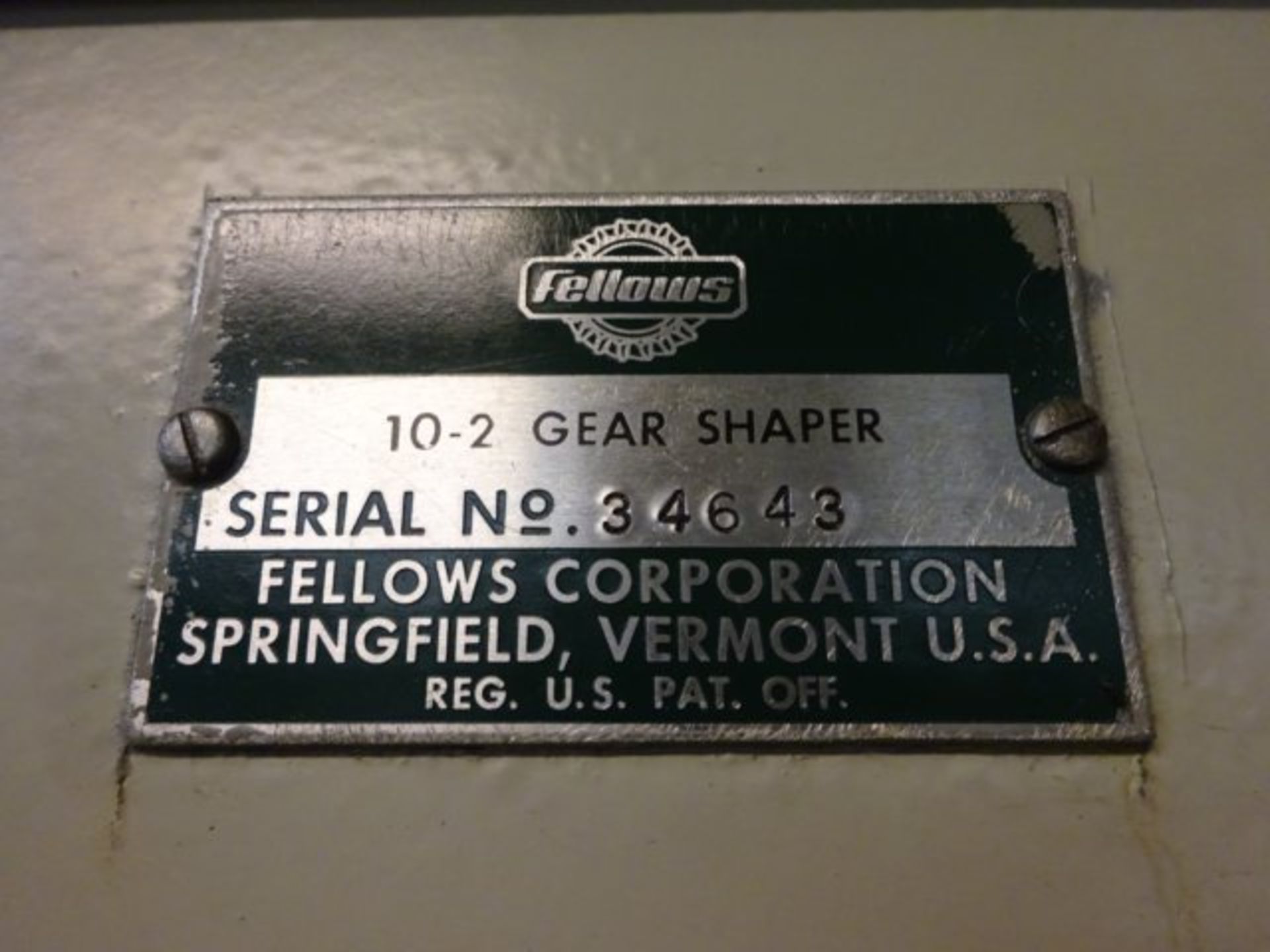 Fellows Model 10-2 Gear Shaper, S/N 34643 - Image 6 of 17