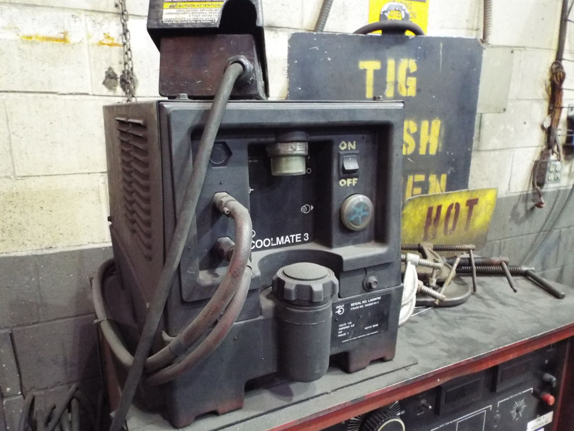 CANOX C-SW350 TIG WELDER WITH MILLER COOLMATE 3 WATER COOLER, CABLES & GUN, S/N NA - Image 3 of 3