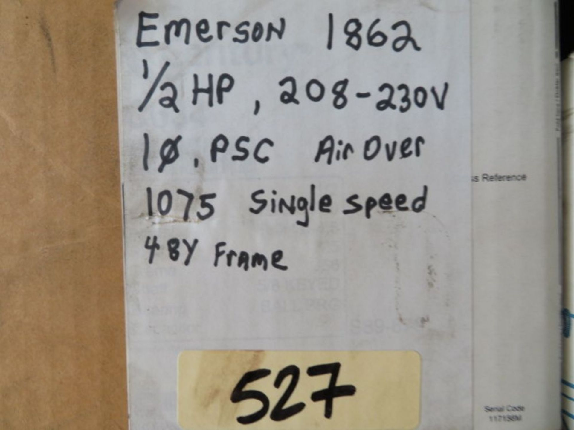 (5) NEVER USED 1 PHASE MOTORS - Image 3 of 4