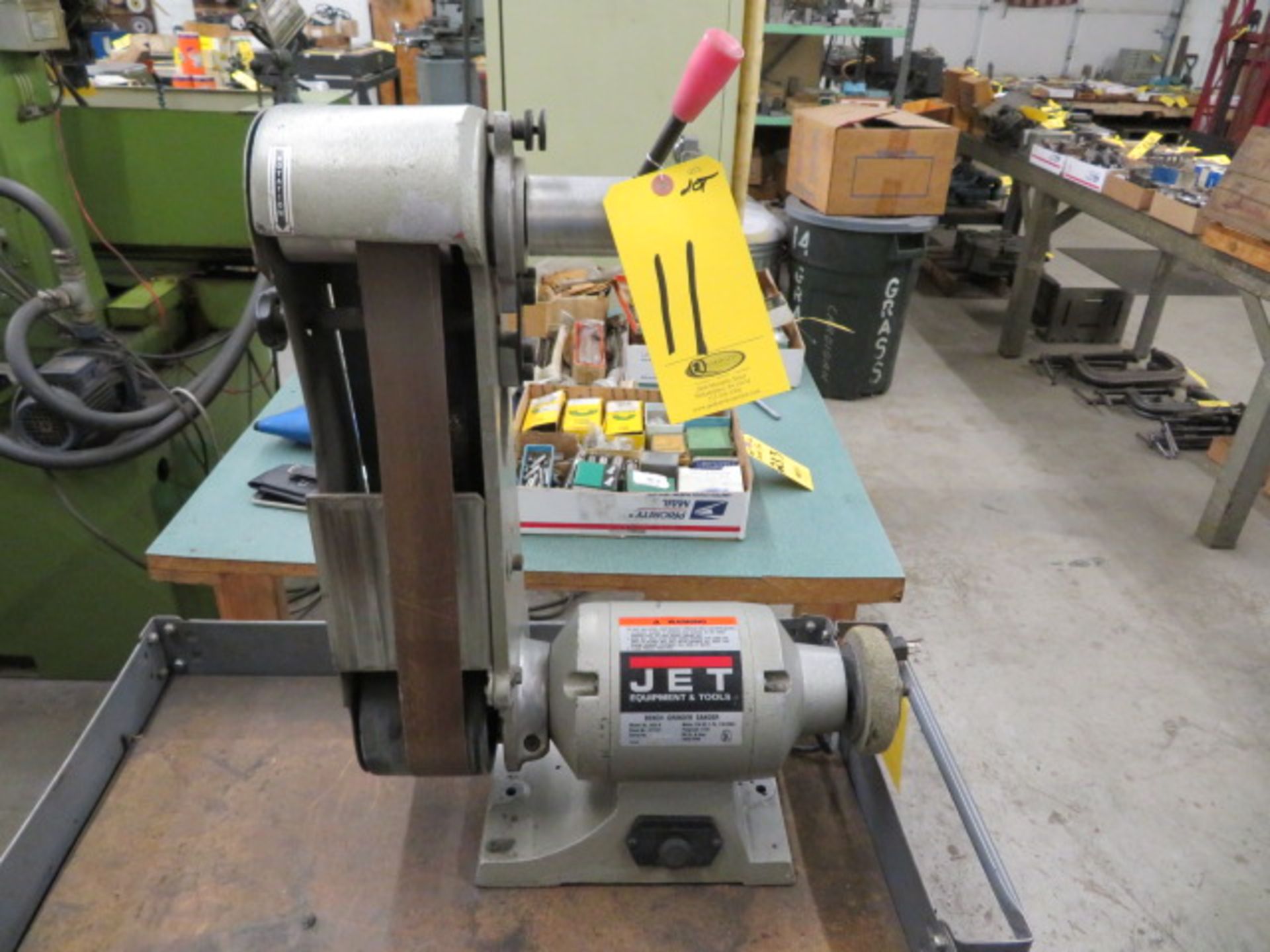 JET BGS-8 8 IN SGL END GRINDER & 4 IN BELT SANDER