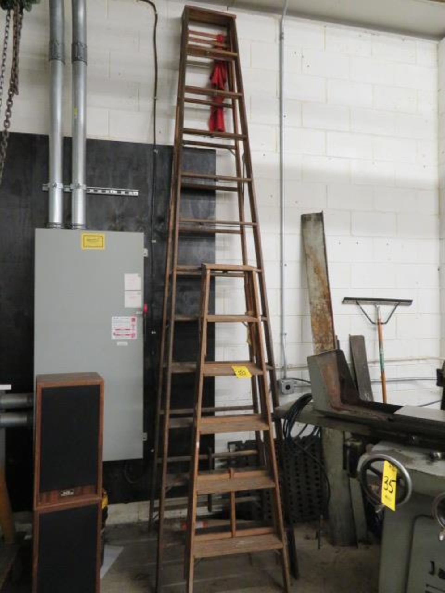 12 FT & 6 FT WOOD LADDERS