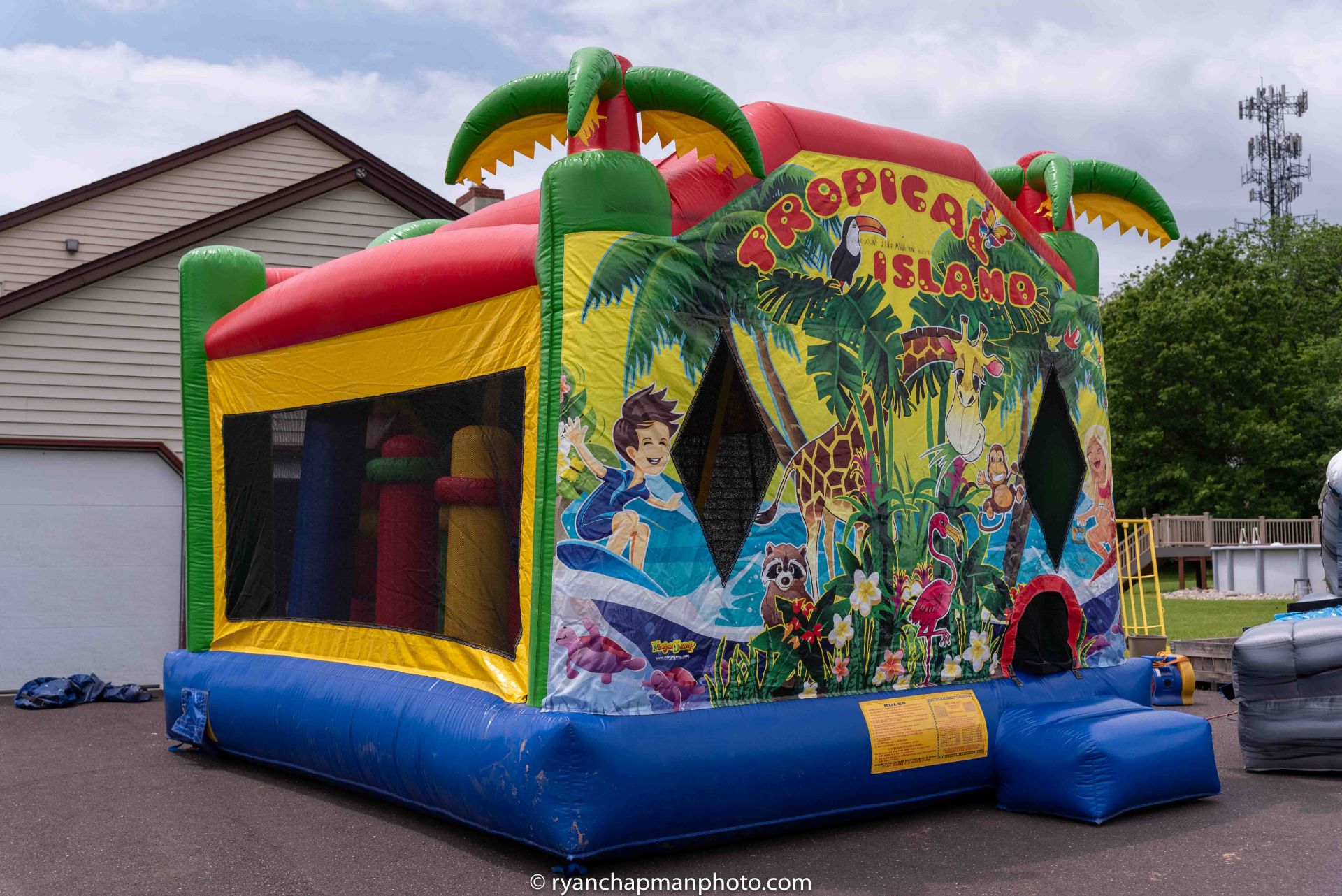 TROPICAL ISLAND OBSTACLE SLIDE INFLATABLE - (LOCATED AT TELFORD, PA)