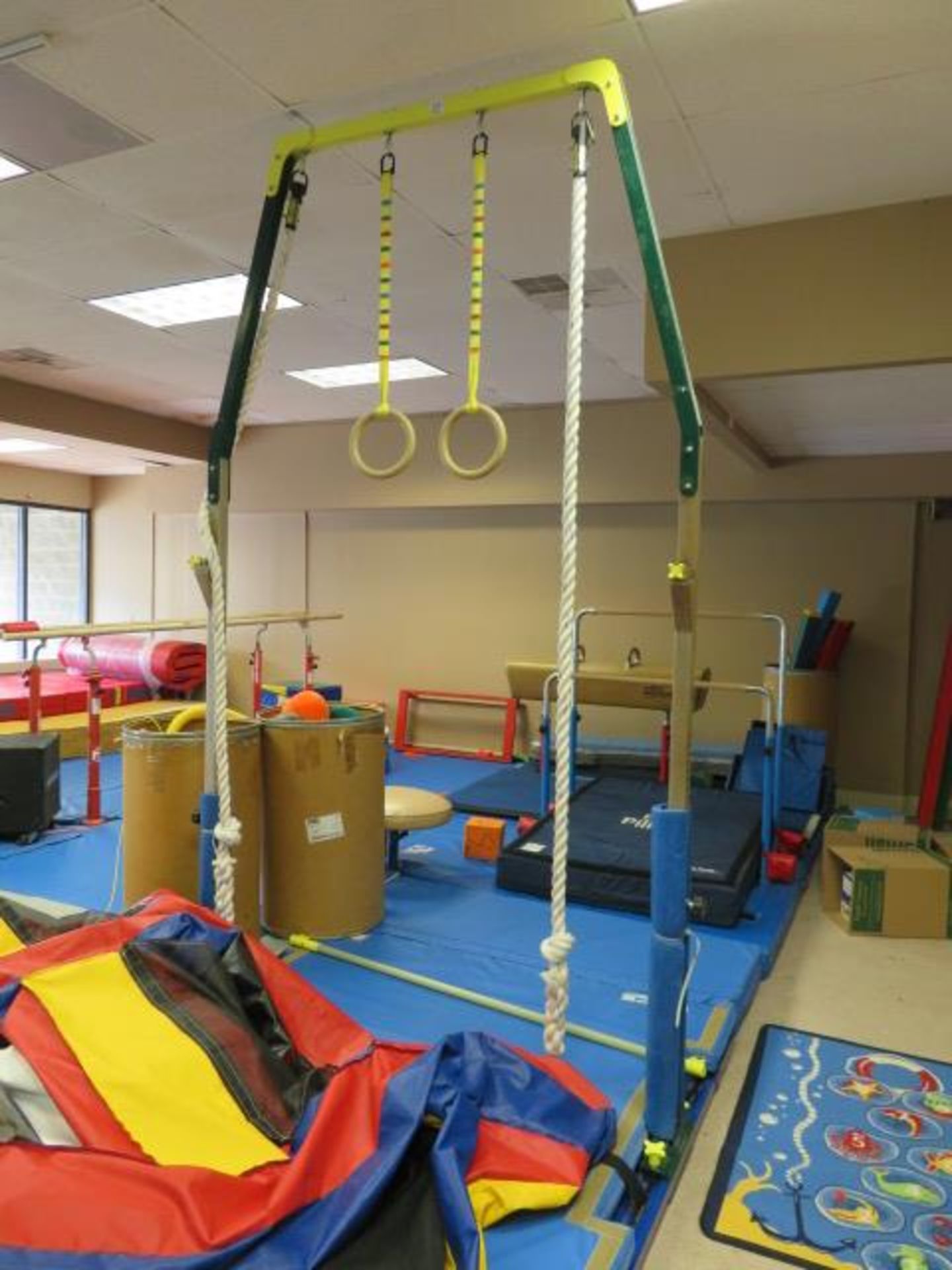 LITTLE ATHLETES TOWER SYSTEM W/RINGS, ROPES & BAR (MATS NOT INCLUDED) - Image 3 of 3