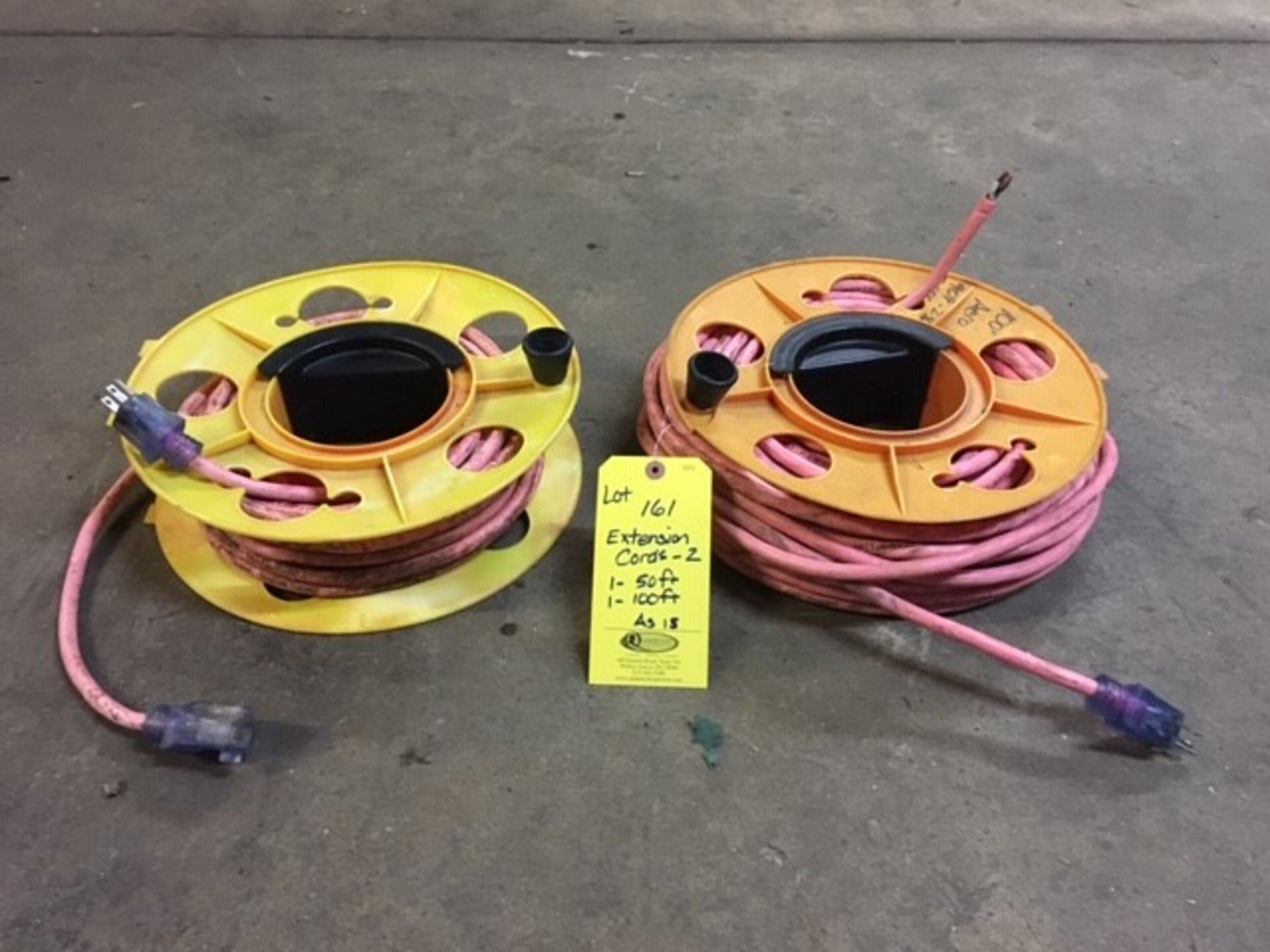 (1) 100' EXTENSION CORD & (1) 50' EXTENSION CORD - (LOCATED AT TELFORD, PA)