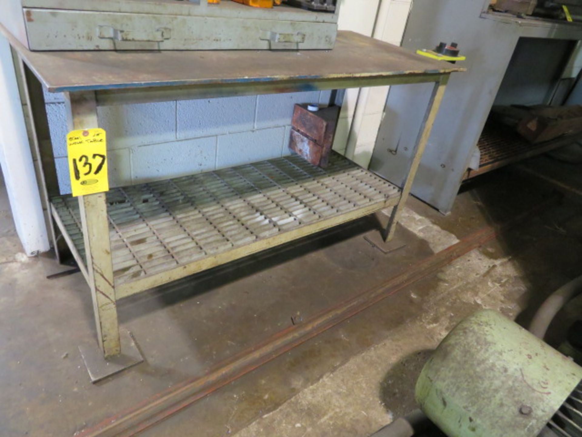 5' STEEL WORK TABLE W/TOOL SETTER