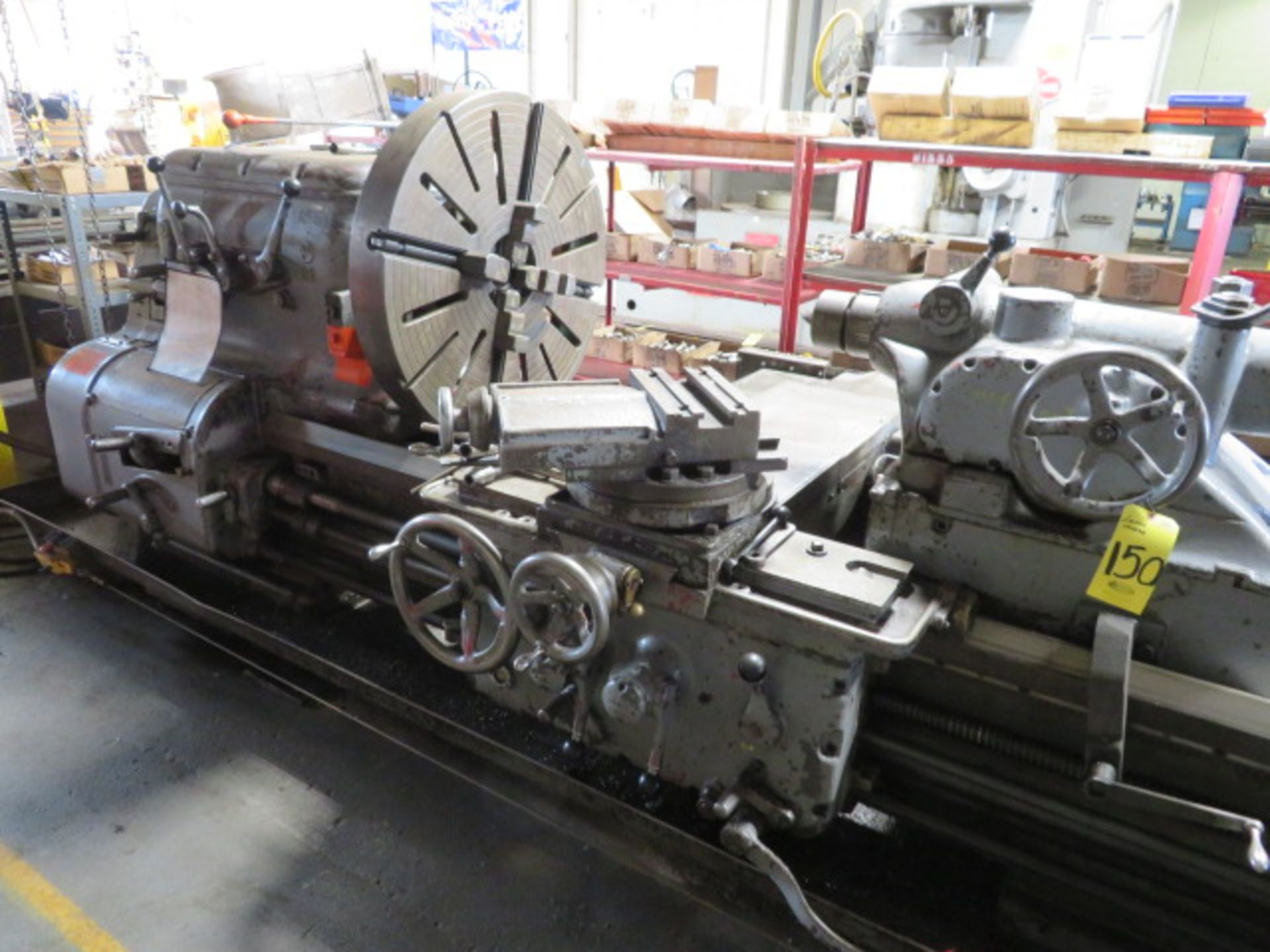 AXELSON 32 ENGINE LATHE , 40” x 154”, 24” & 36” 4-Jaw Chucks, 5-461 RPM, 36”, Face Plate - Image 2 of 3