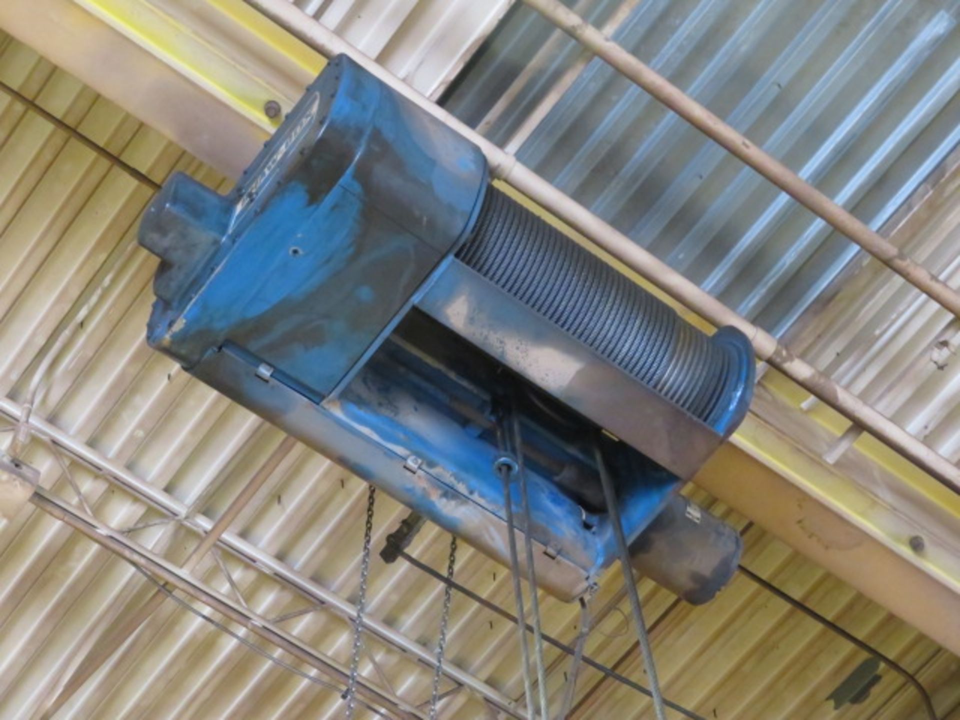 SHAW-BOX TRAVELLING 10 TON SINGLE-GIRDER HOIST W/PENDANT - Image 2 of 2