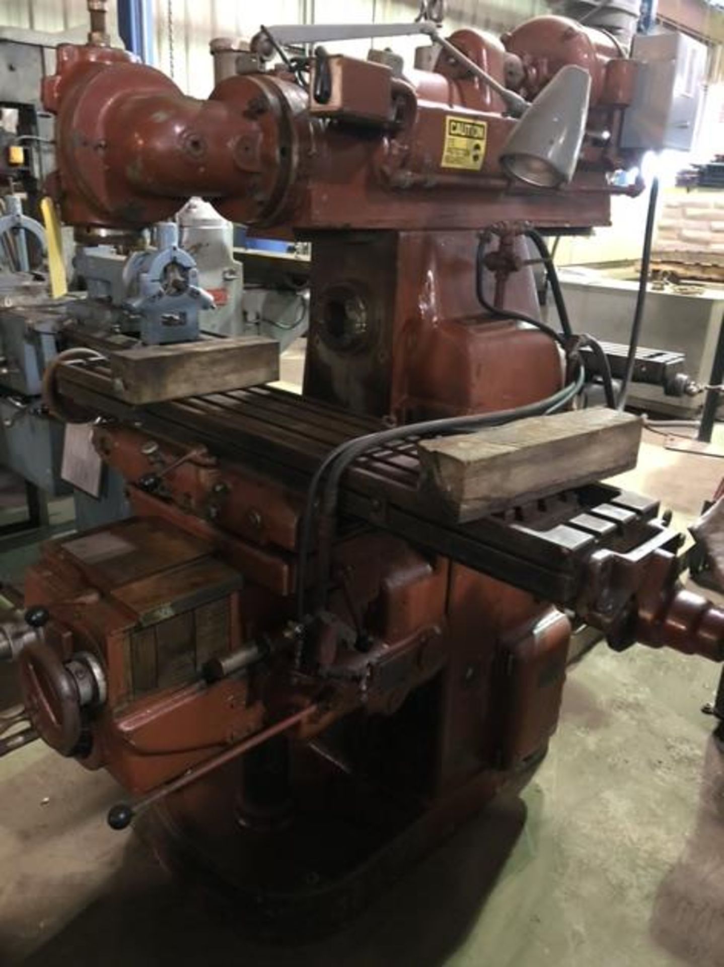 CINCINNATI NO. 2MI HORIZONTAL MILLING MACHINE W/VERT. HEAD ATTMT., S/N 2J2U5BS29 - Image 3 of 3